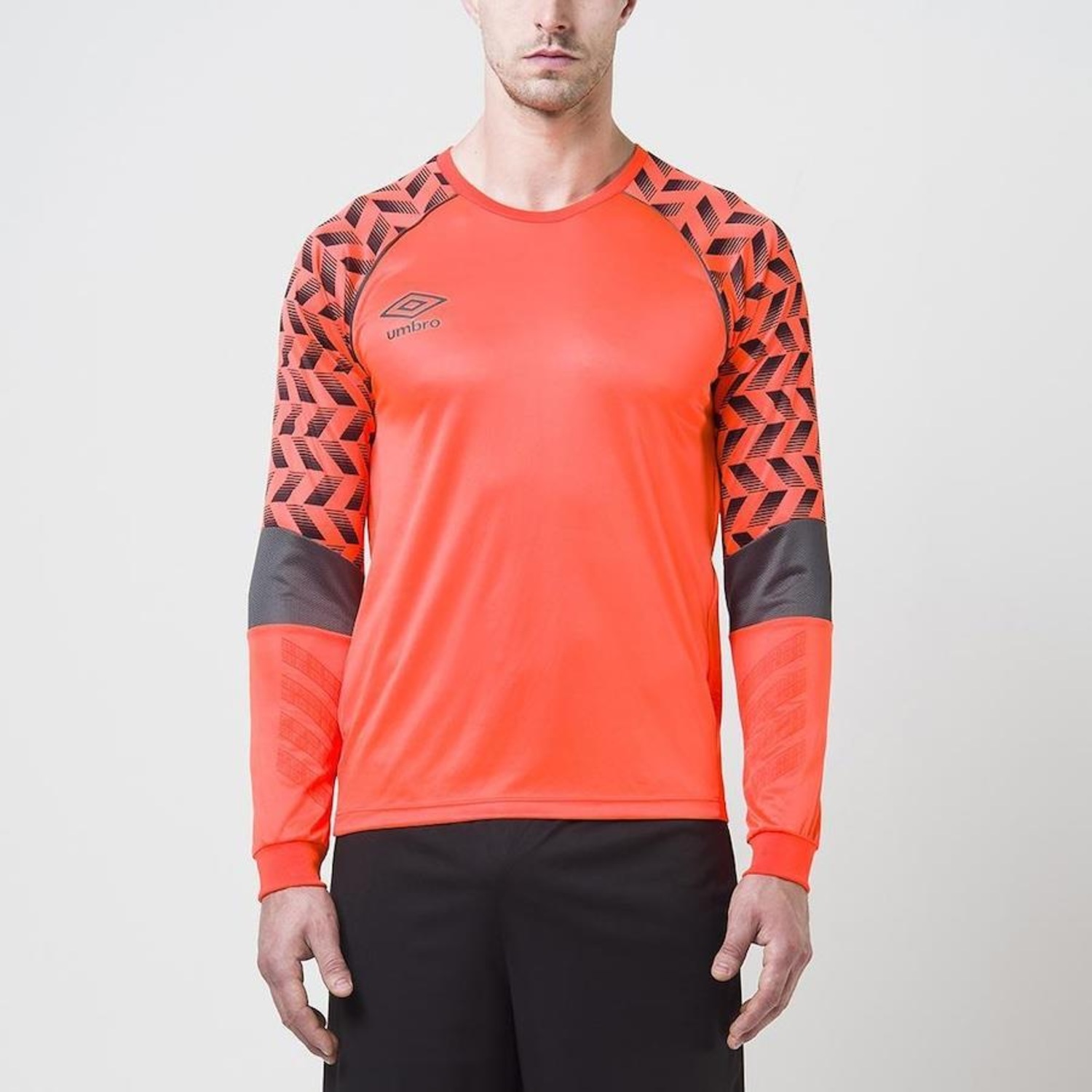 Camisa Manga Longa Umbro Gol Twr Layout - Masculina - Foto 2