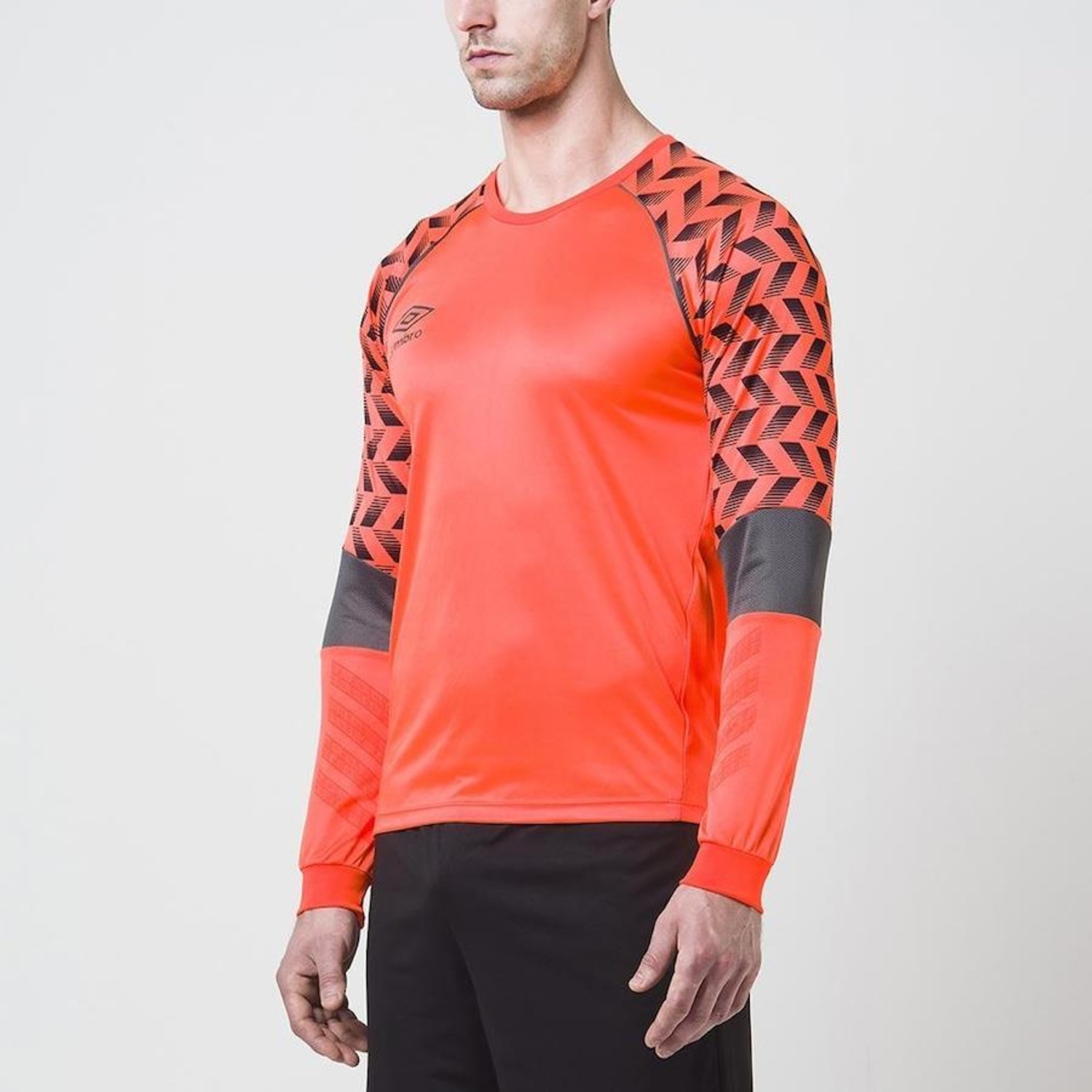 Camisa Manga Longa Umbro Gol Twr Layout - Masculina - Foto 3