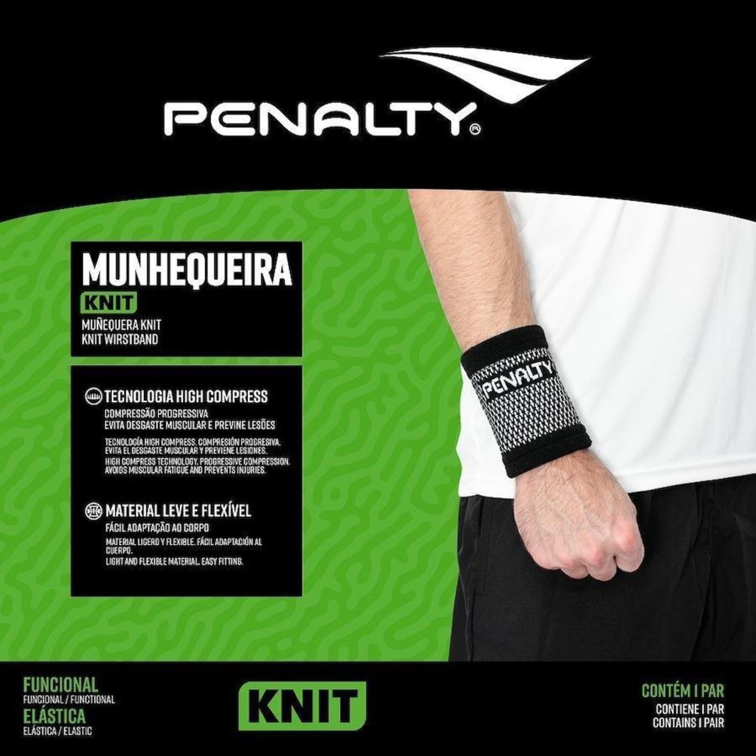 Munhequeira Penalty Elastica Knit Xxiii - Adulto - Foto 3