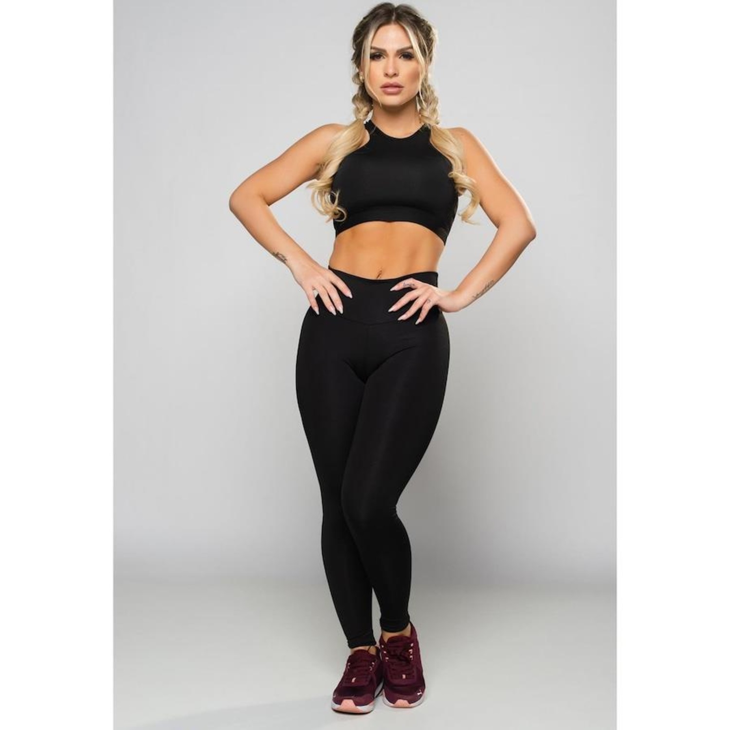 Calça Legging Cintura Alta Mvb Modas Empina Bumbum - Feminina - Foto 3