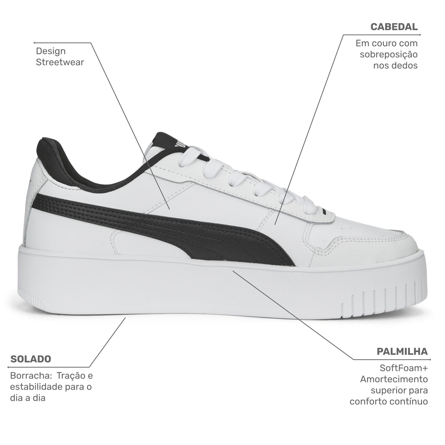 Tênis Puma Carina Street Bdp - Unissex - Foto 2