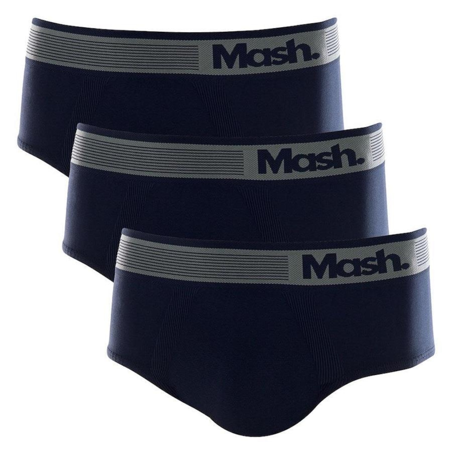 Kit de Cuecas Slip Mash Microfibra sem Costura - 3 Unidades - Adulto - Foto 1