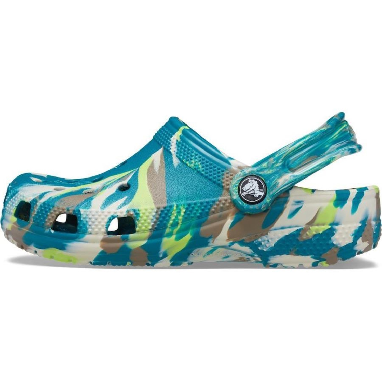Sandália Crocs Classic Marbled Clog Juvenil - Infantil - Foto 3