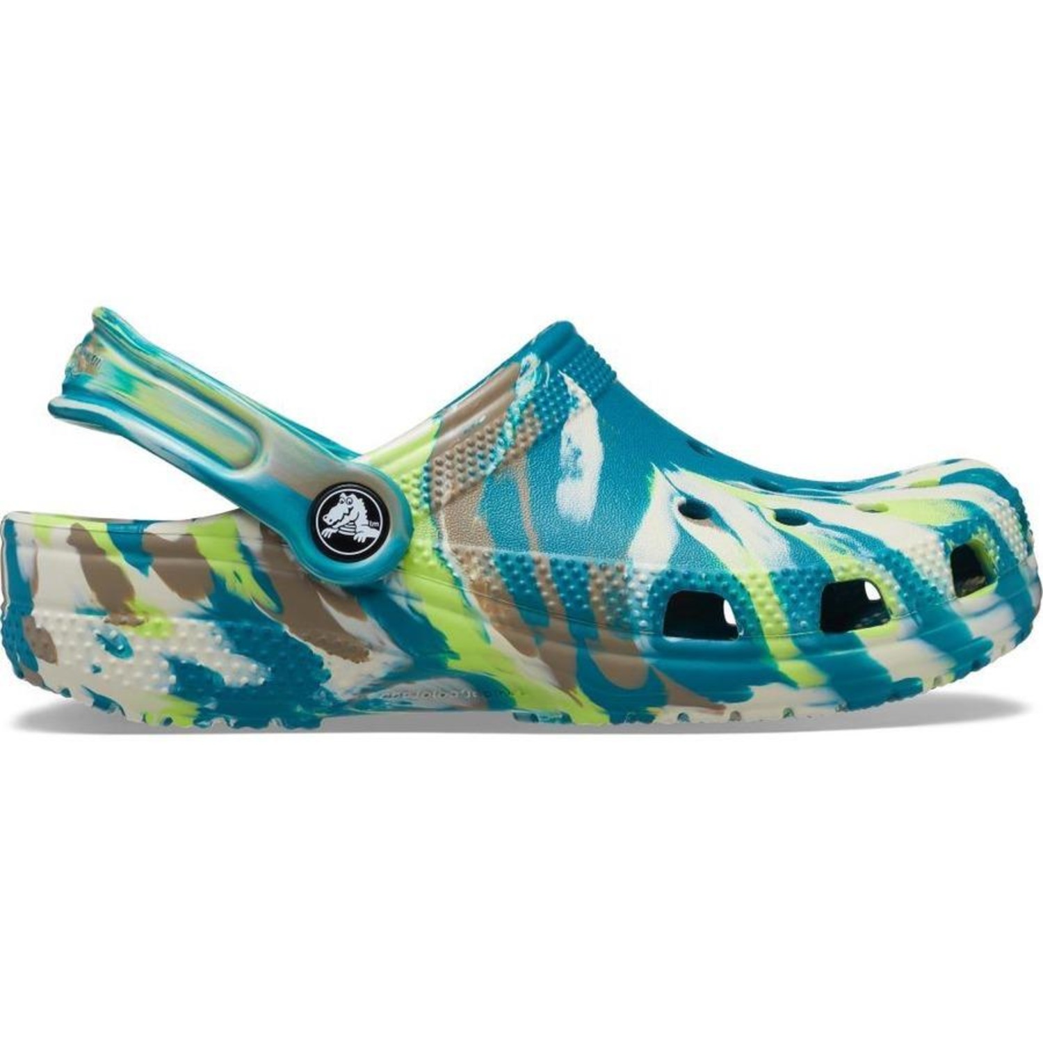 Sandália Crocs Classic Marbled Clog Juvenil - Infantil - Foto 1