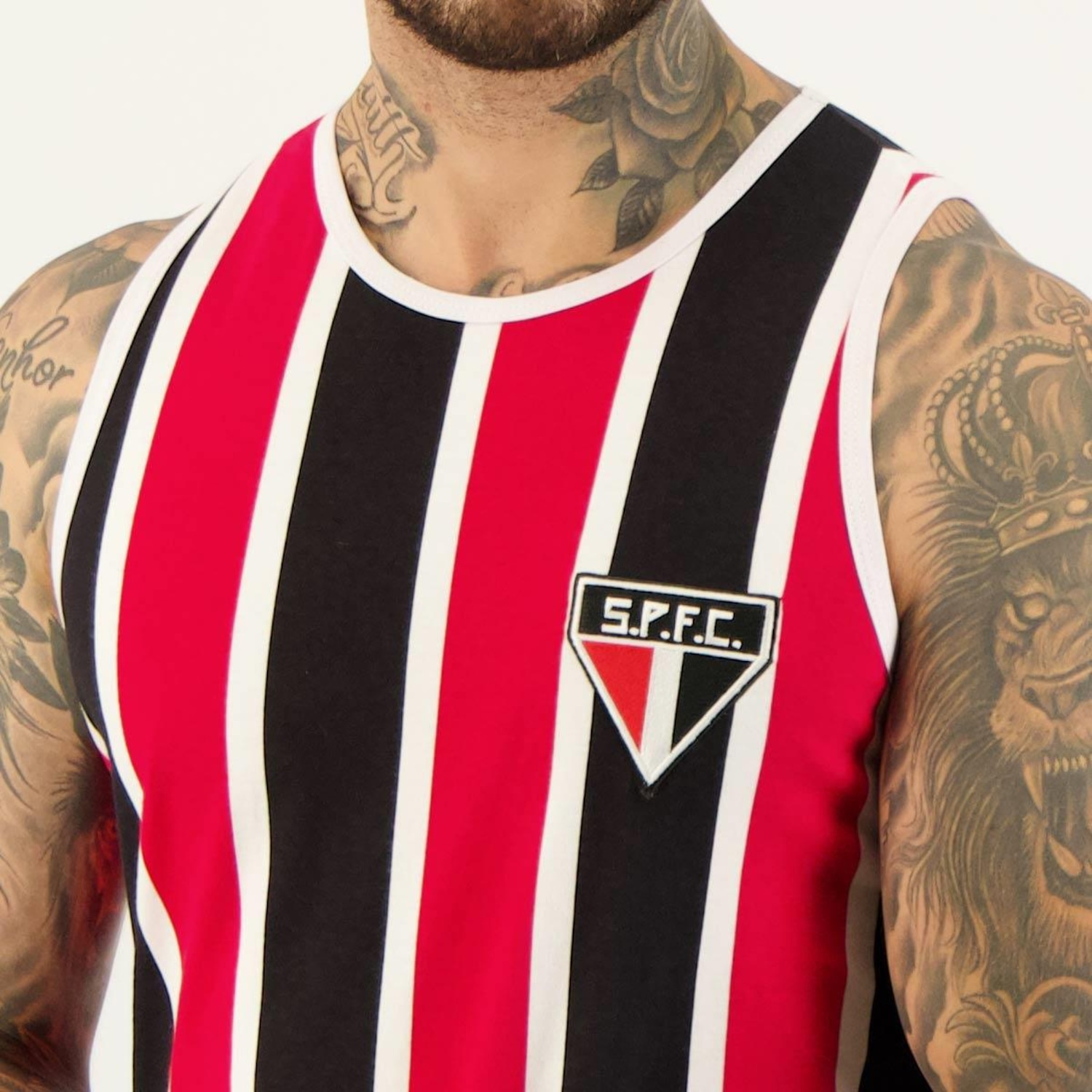 Camiseta Regata do São Paulo Retromania Retrô 1971 Tricolor - Masculina - Foto 4