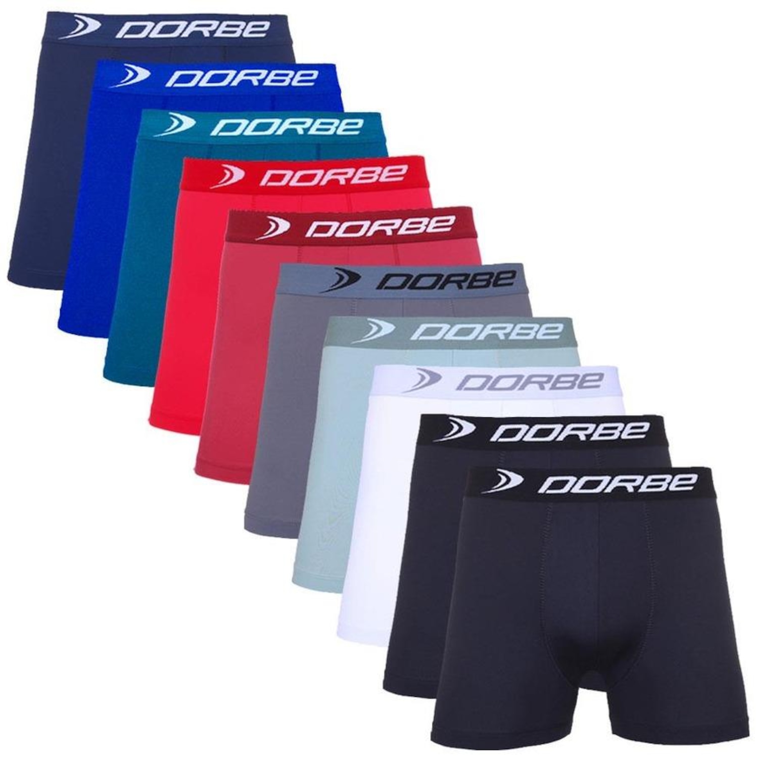 Kit de Cuecas Boxer Dorbe Original Microfibra - Adulto - 10 Unidades - Foto 1