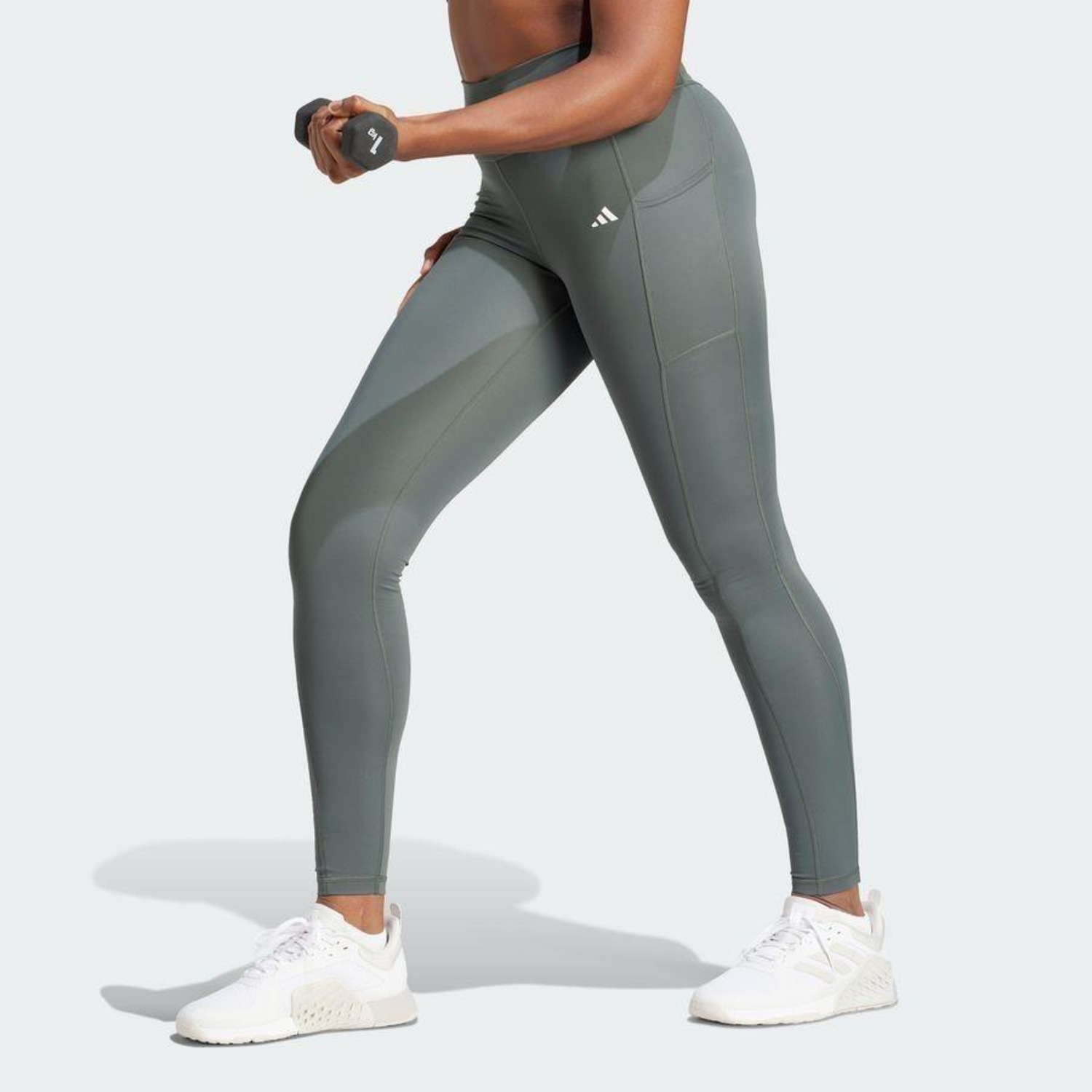 Calça Legging adidas Opt 3S 1/1 L - Feminina - Foto 2