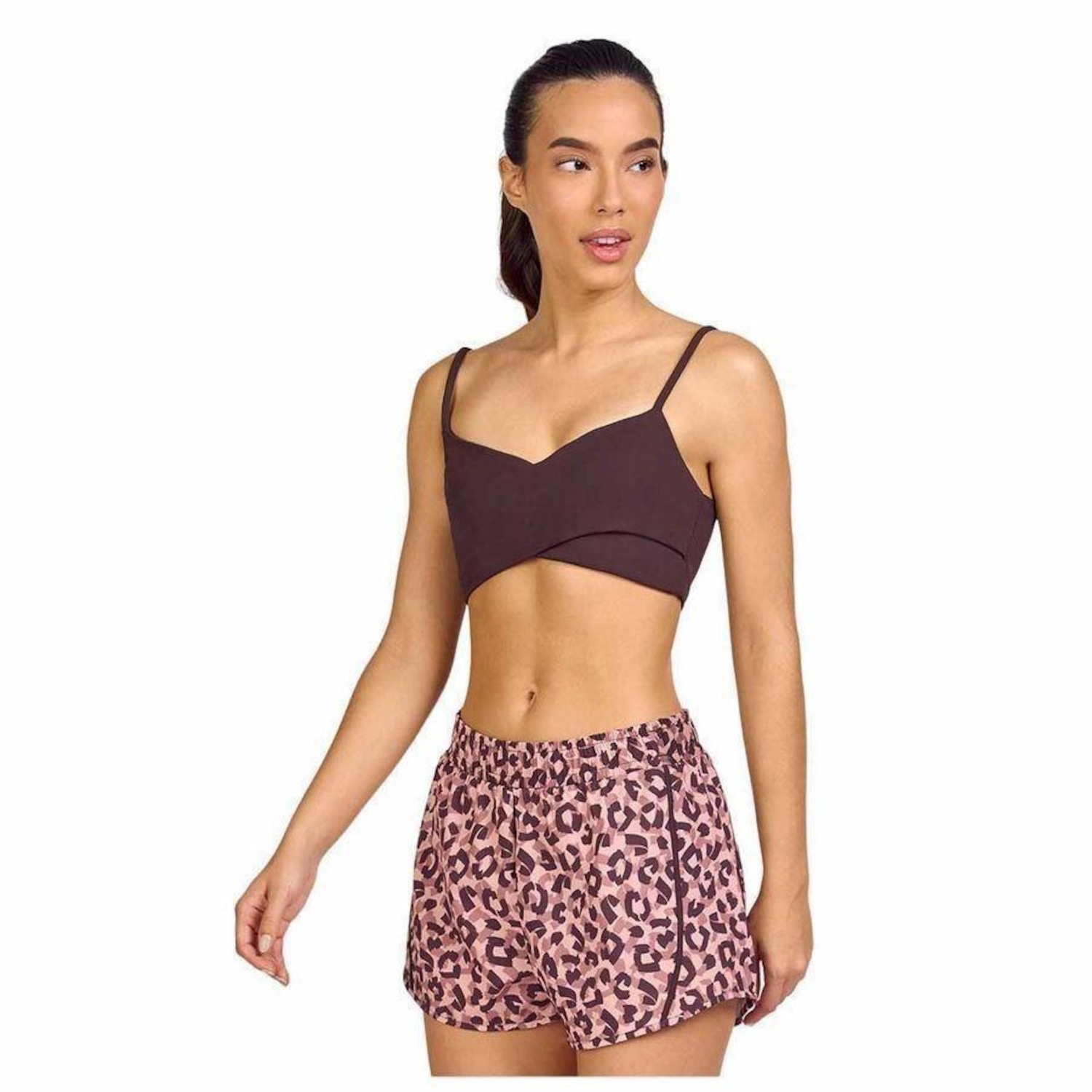 Top Fitness Alto Giro Hyper Decote Transpassado - Feminino - Foto 3