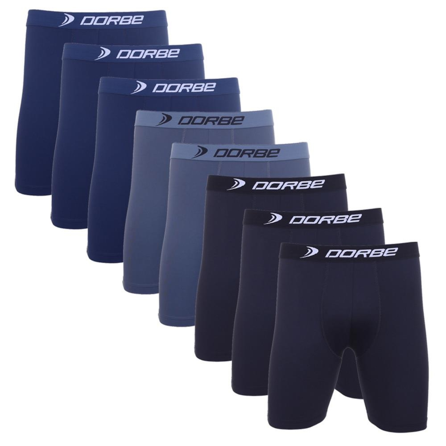 Kit 8 Cuecas Long Leg Plus Size Poliamida Dorbe Original - Foto 1