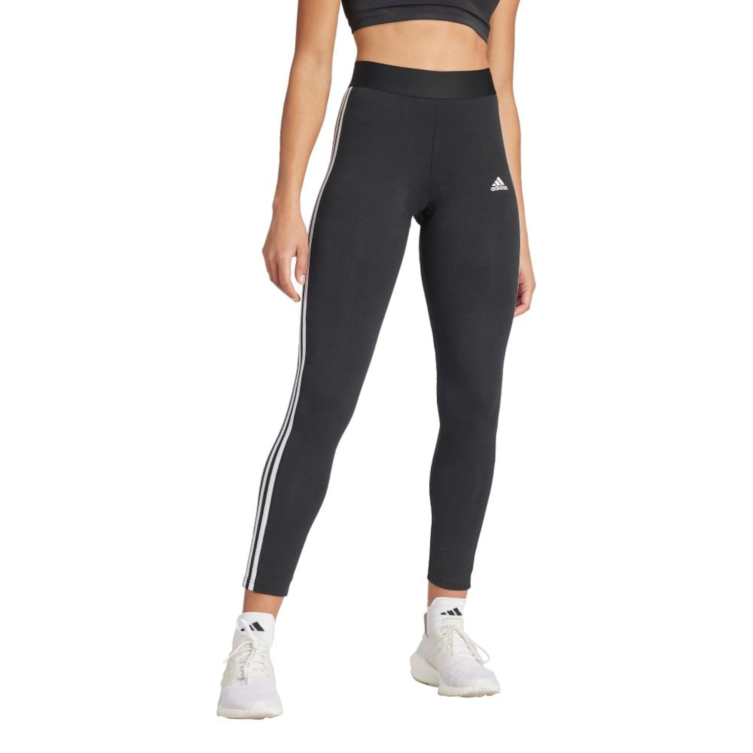 Calça Legging adidas Essentials 3-Stripes - Feminina - Foto 1