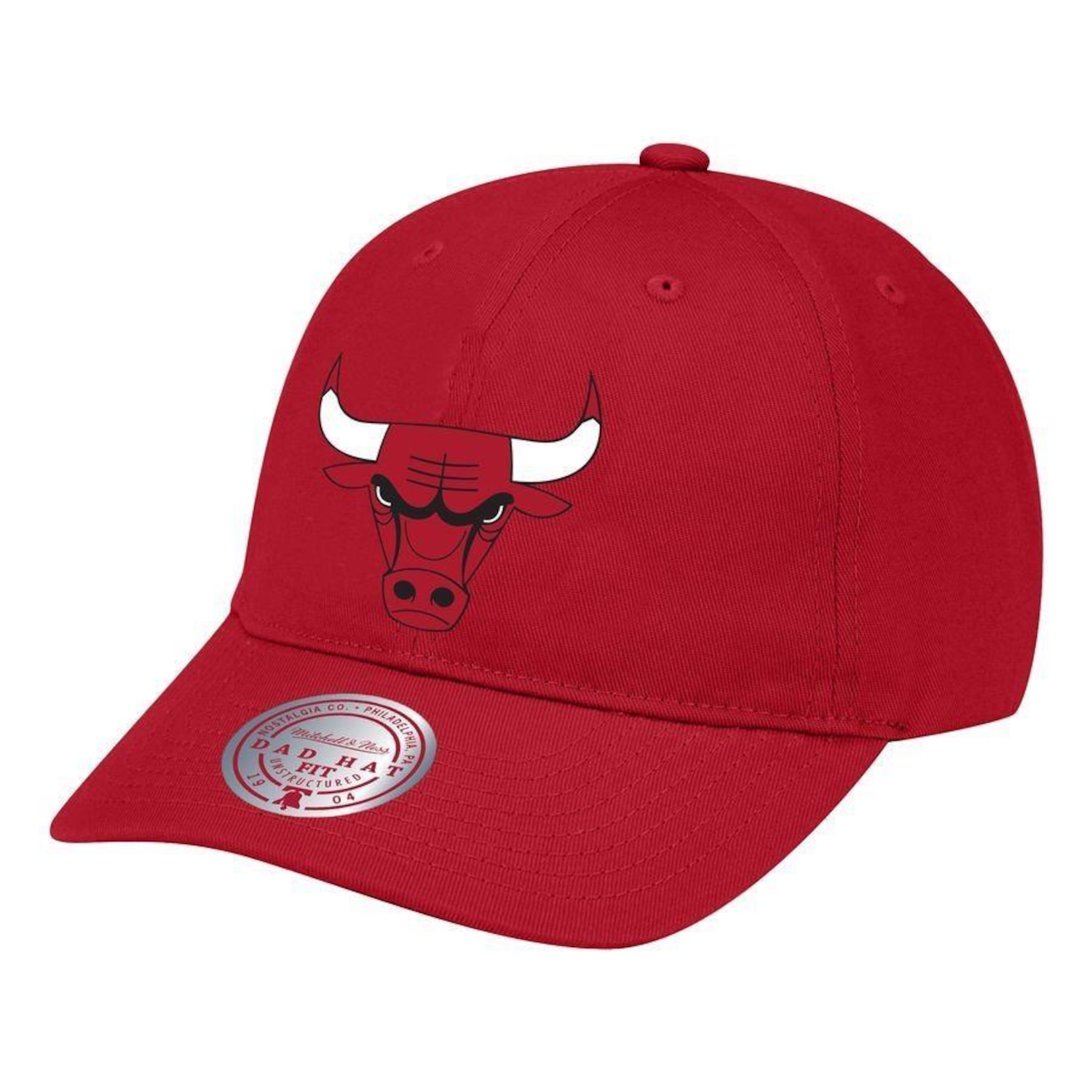Boné Aba Curva Mitchell & Ness NBA Team Ground Chicago Bulls - Adulto - Foto 1