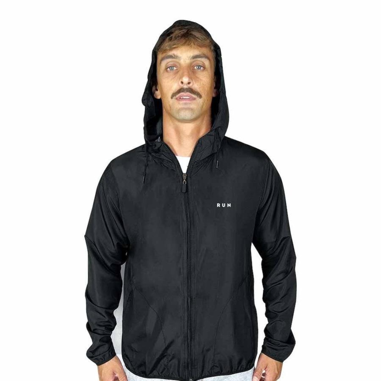 Jaqueta Corta Vento com Capuz Wss Run II - Masculina - Foto 1