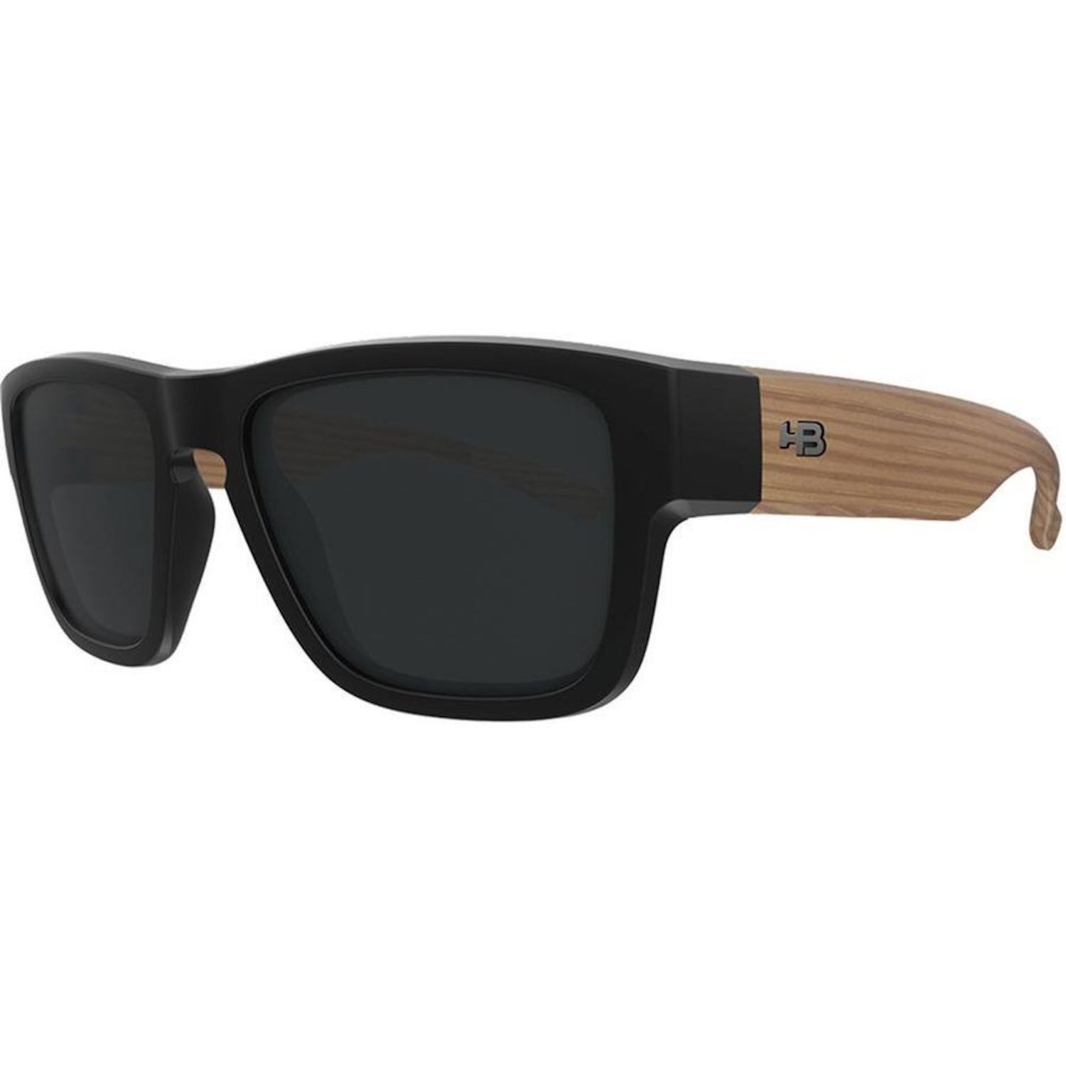 Óculos de Sol Unissex HB H-Bold M Bla/Dark Wood Gray - Foto 1