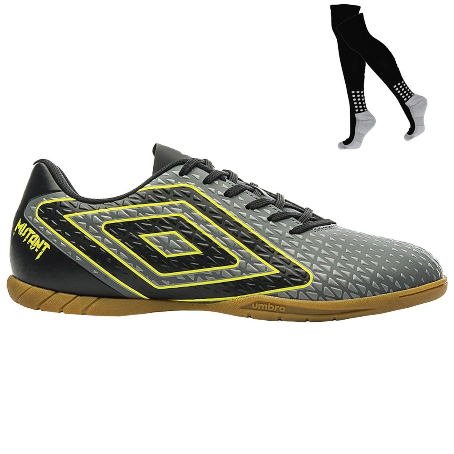 Kit Chuteira Futsal Umbro Mutant e Meião - Adulto - Foto 1