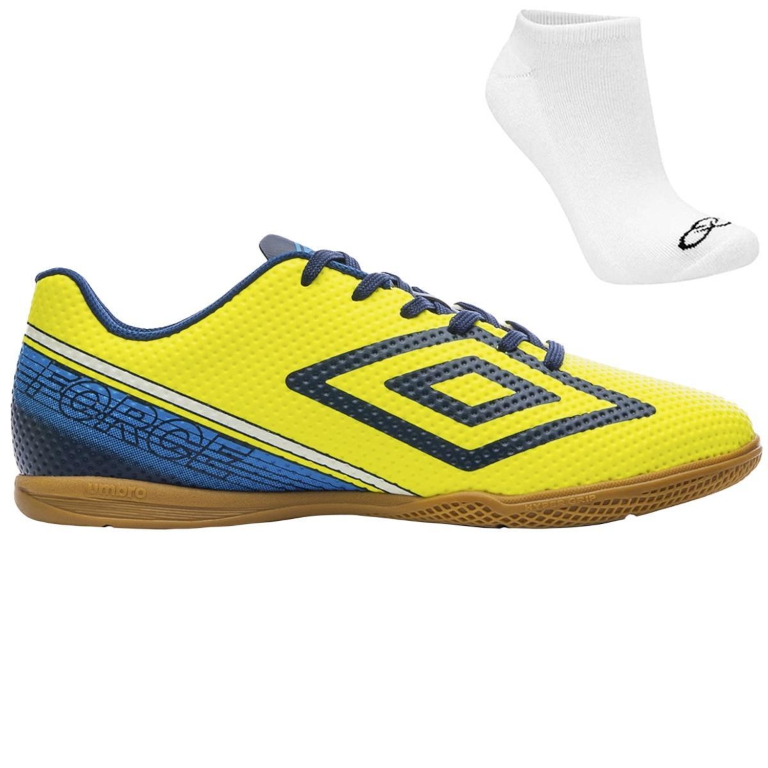 Kit Chuteira Futsal Umbro Force + Meia - Adulto - Foto 1