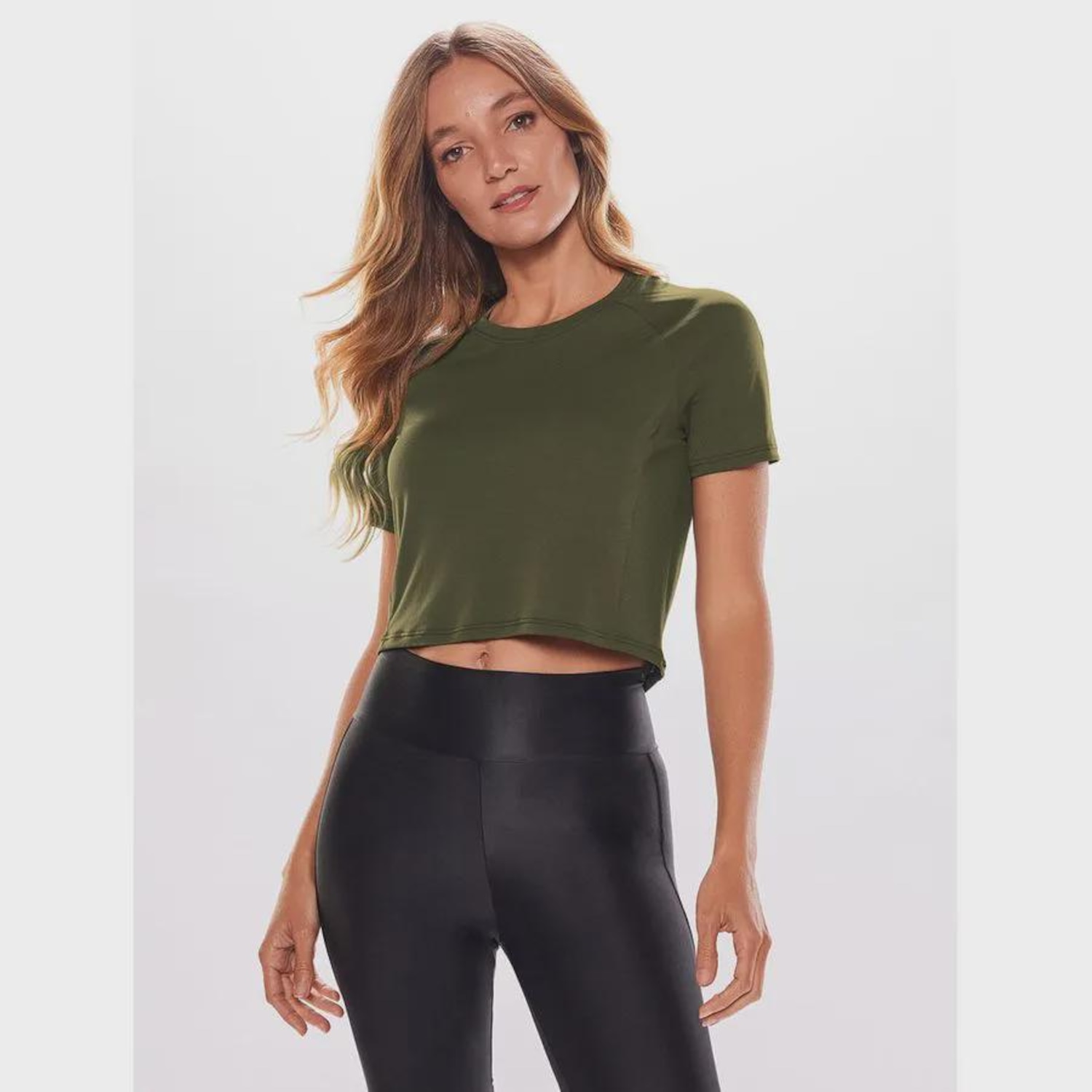 Blusa Cropped Bodyforsure Essentias - Feminino - Foto 1
