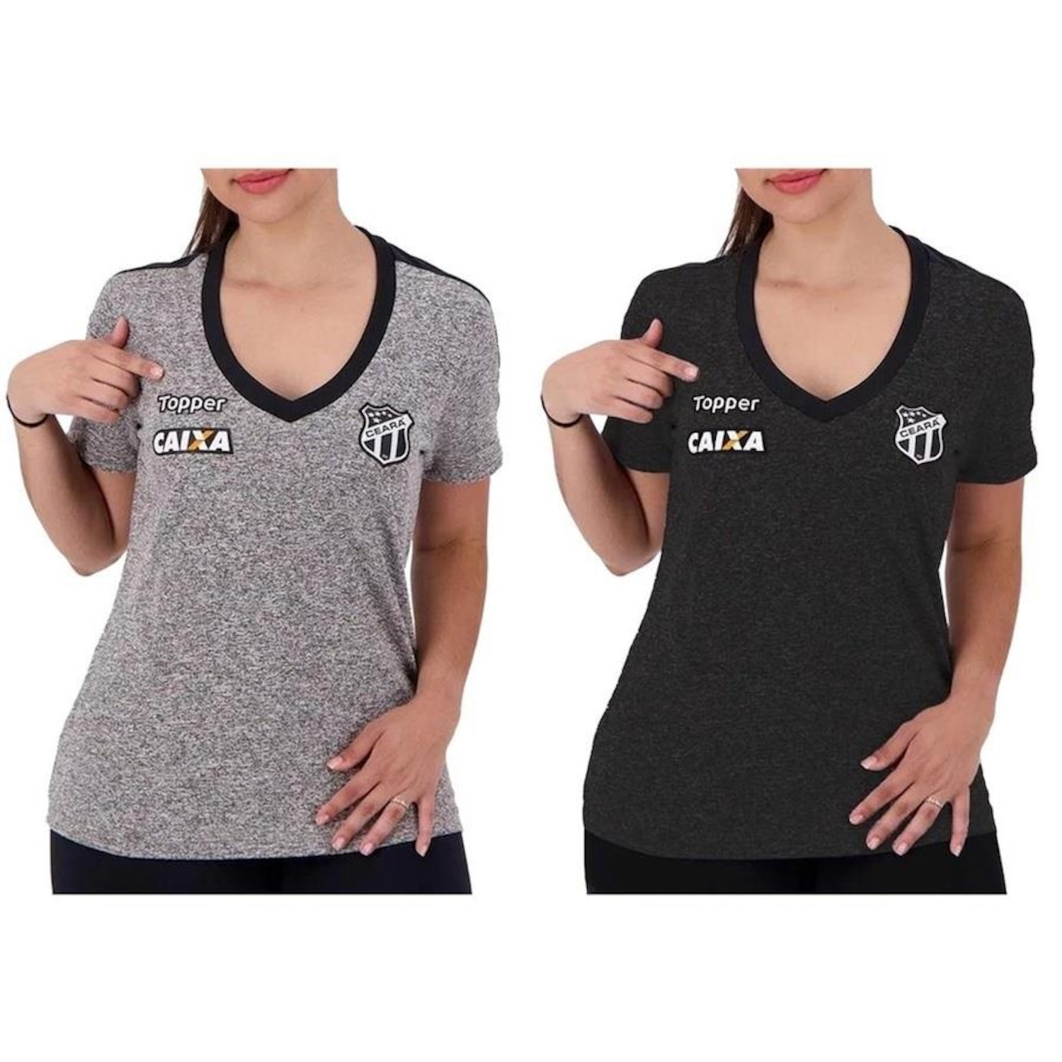 Kit Camisa do Ceará Concentração 2018 Topper - 2 Unidades - Feminina - Foto 1