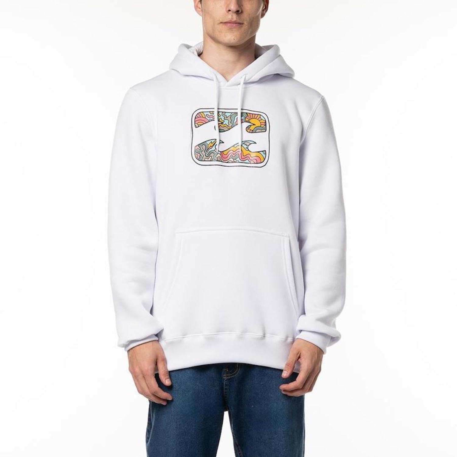 Blusão de Moletom com Capuz Billabong Crayon Wave 305G Wt24 - Masculino - Foto 1