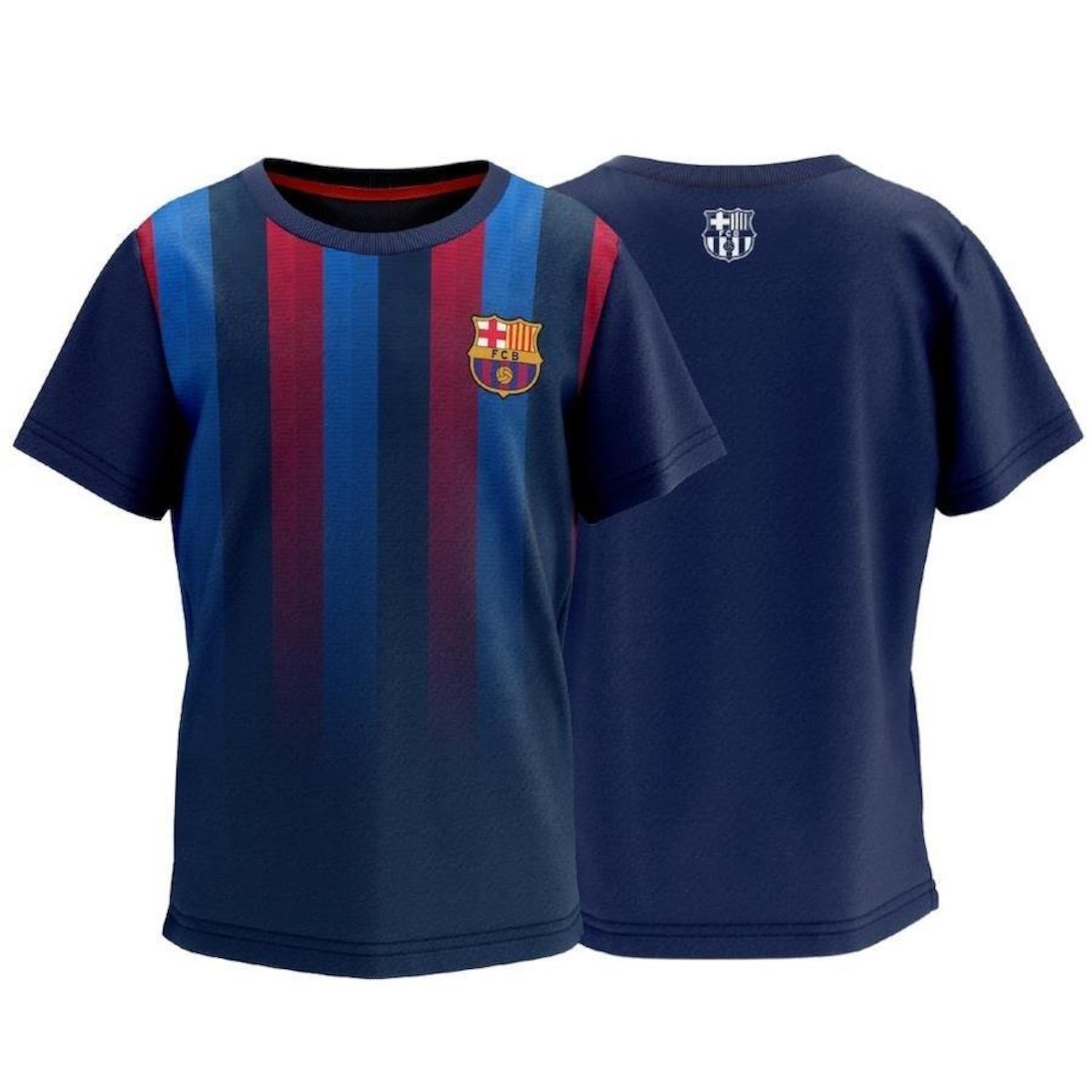 Camisa do Barcelona Stamina Listras Braziline - Infantil - Foto 2