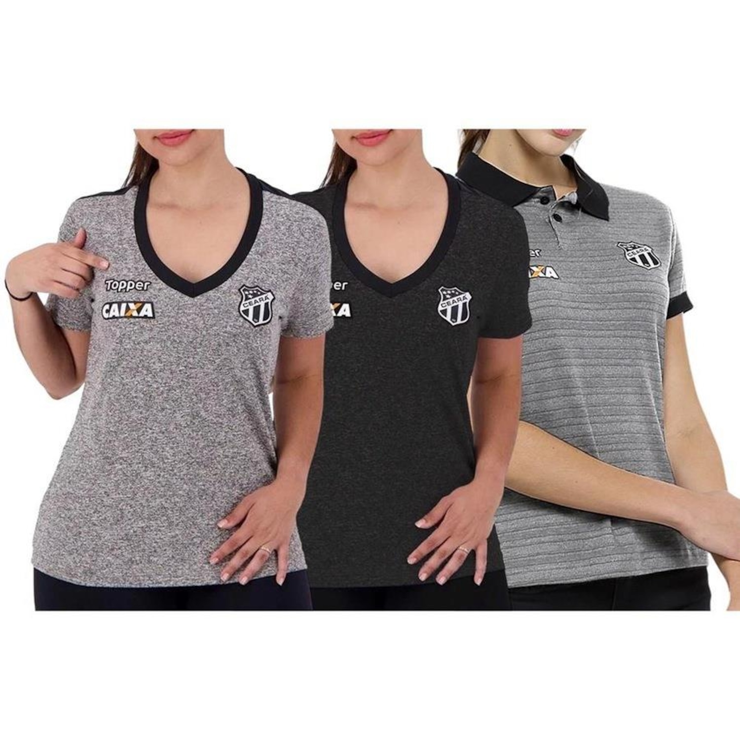 Kit Camisa do Ceará 2018 Topper - 3 Unidades - Feminino - Foto 1