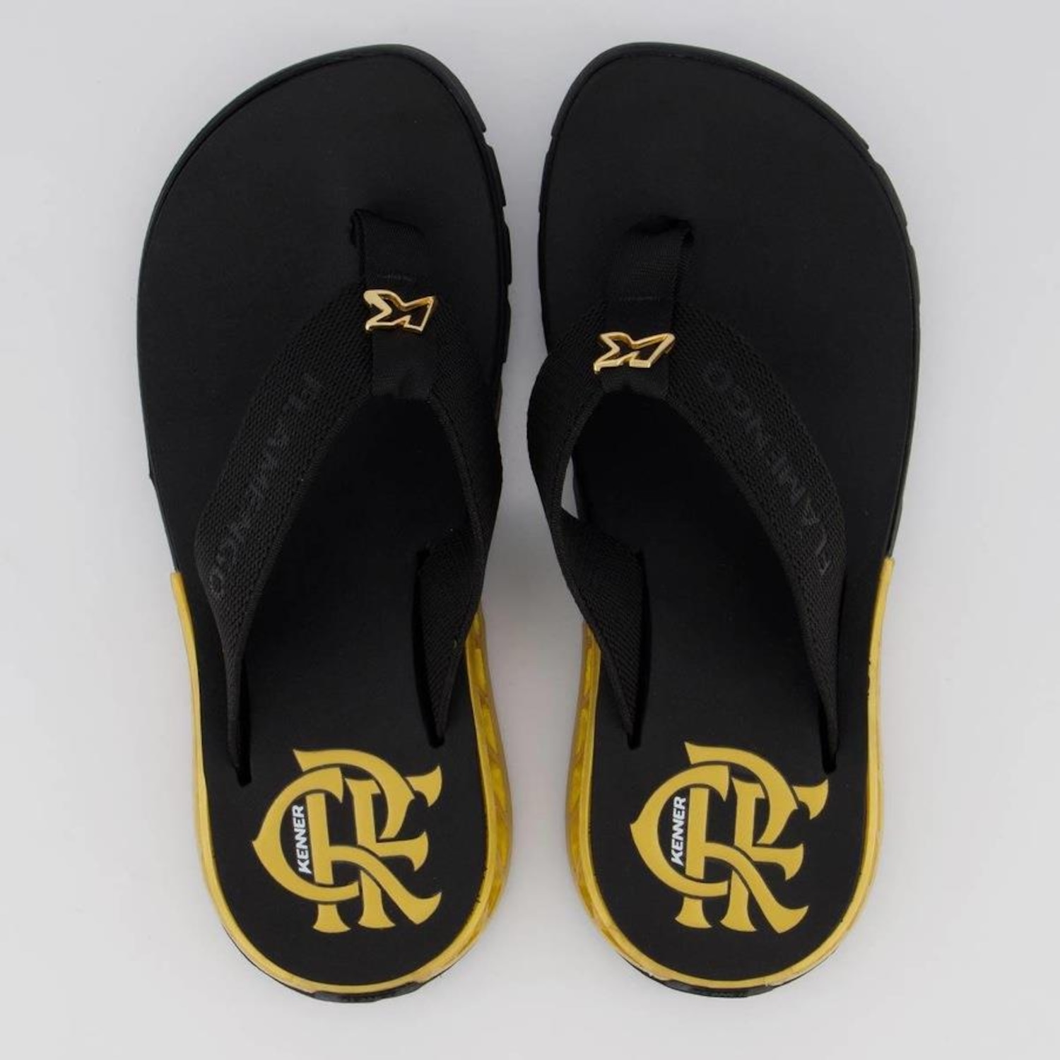 Chinelo Kenner Rakka Gold Flamengo - Masculino - Foto 1