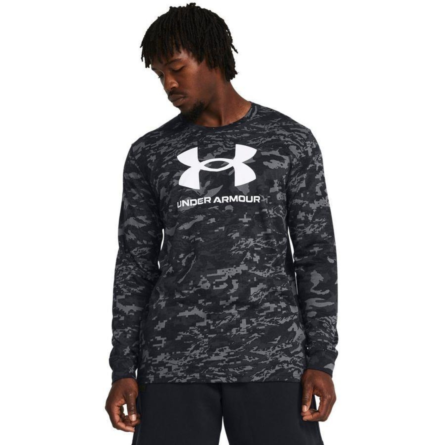 Camiseta Manga Longa Under Armour Abc Camo - Masculina - Foto 1