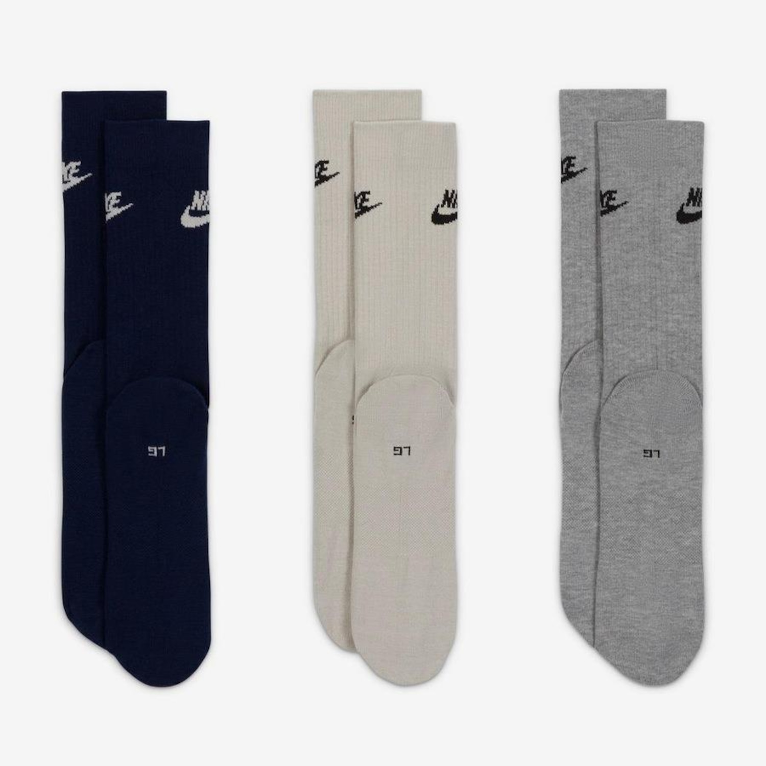 Meia Nike Sportswear Everyday Essential - 3 Pares - Unissex - Foto 3