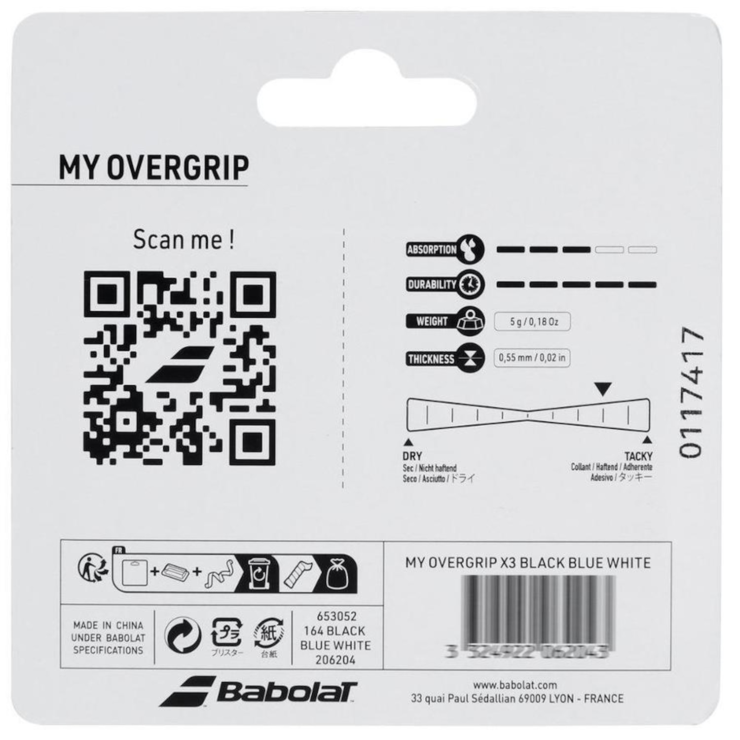 Overgrip Babolat My Grip X3 - Foto 4