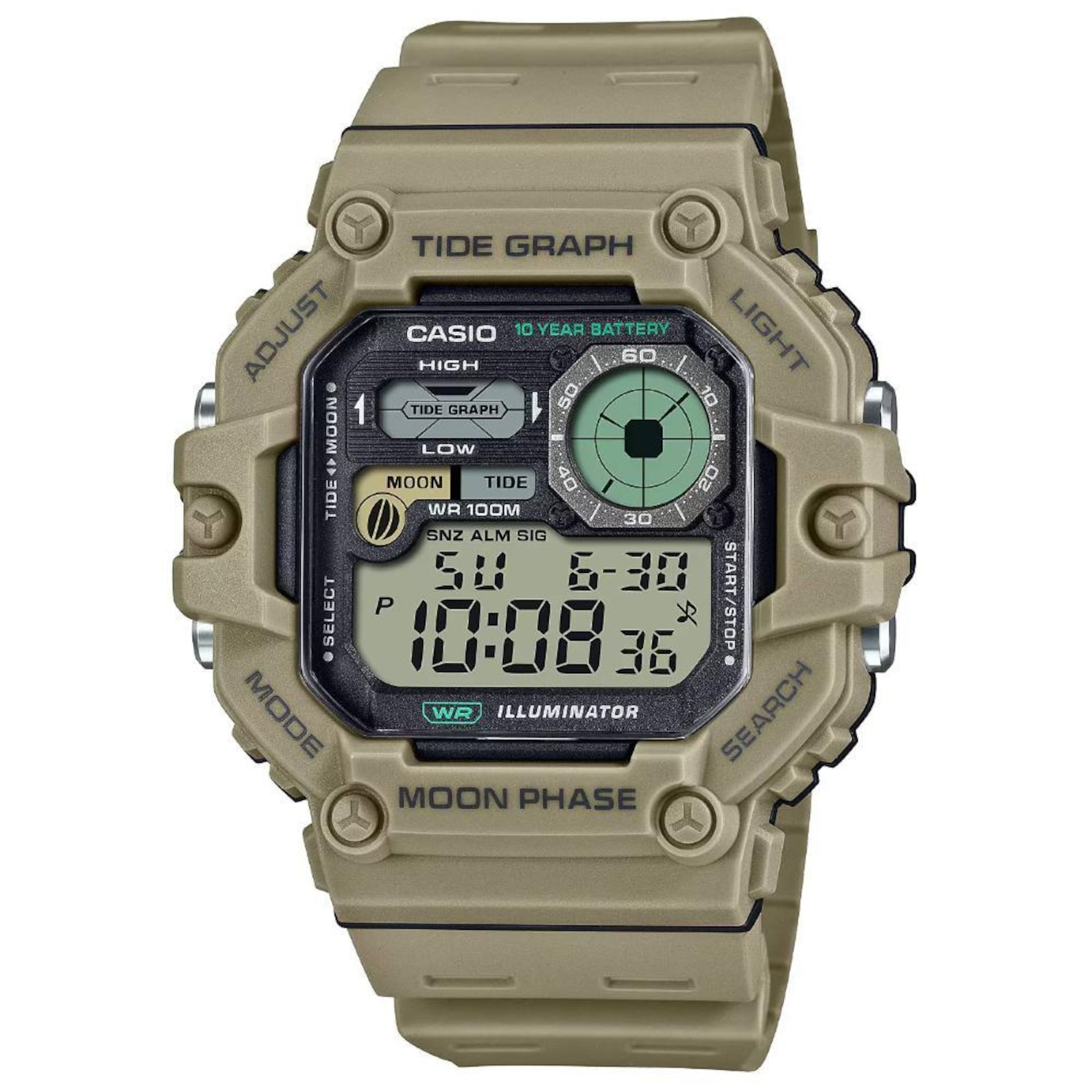 Relógio Casio Ws-1700H-5Avdf Gráfico de Marés - Casio Standard - Foto 1