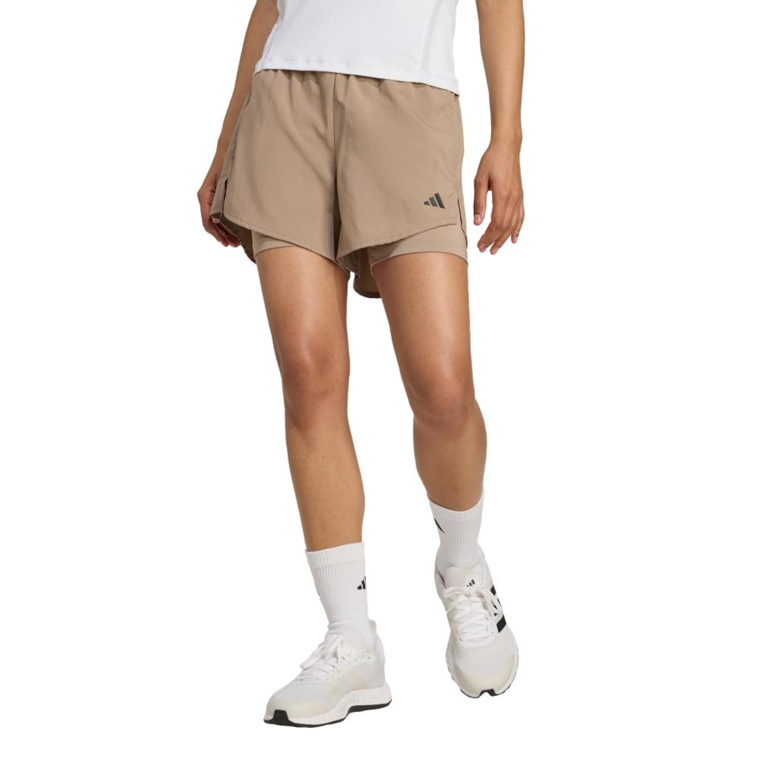 Shorts adidas Dois em Um Aeroready Made For Training Minimal - Feminino - Foto 1