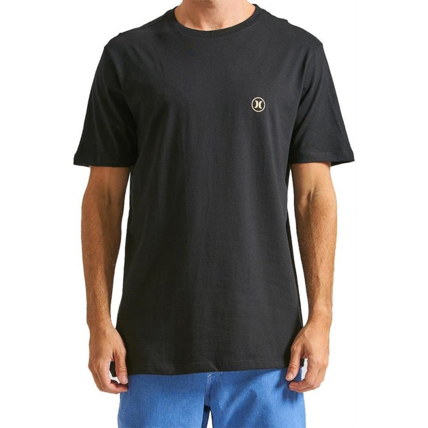 Camiseta Hurley Mini Circle Icon Wt24 Masculina Preto - Foto 1
