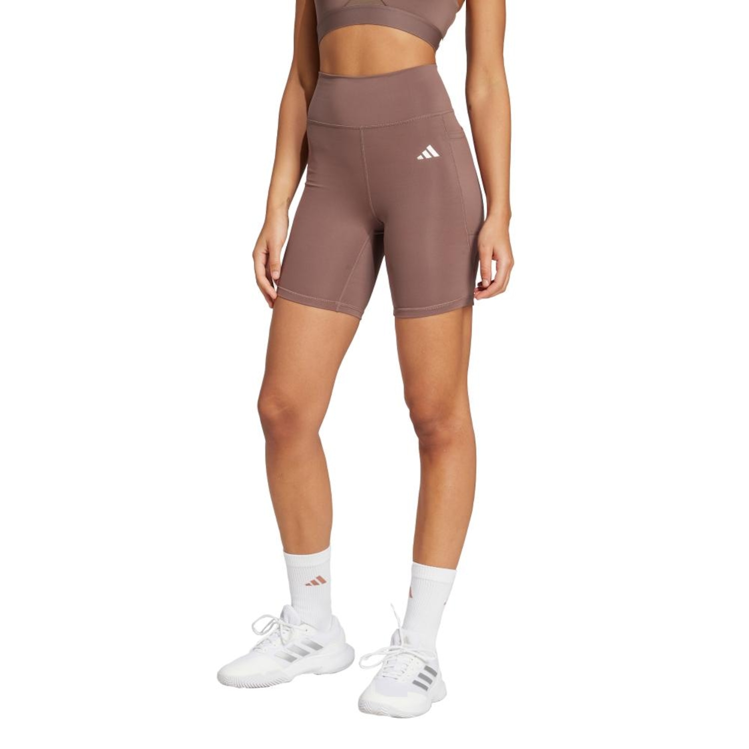 Shorts adidas Bolso 7-Inch Optime Essentials - Feminina - Foto 1