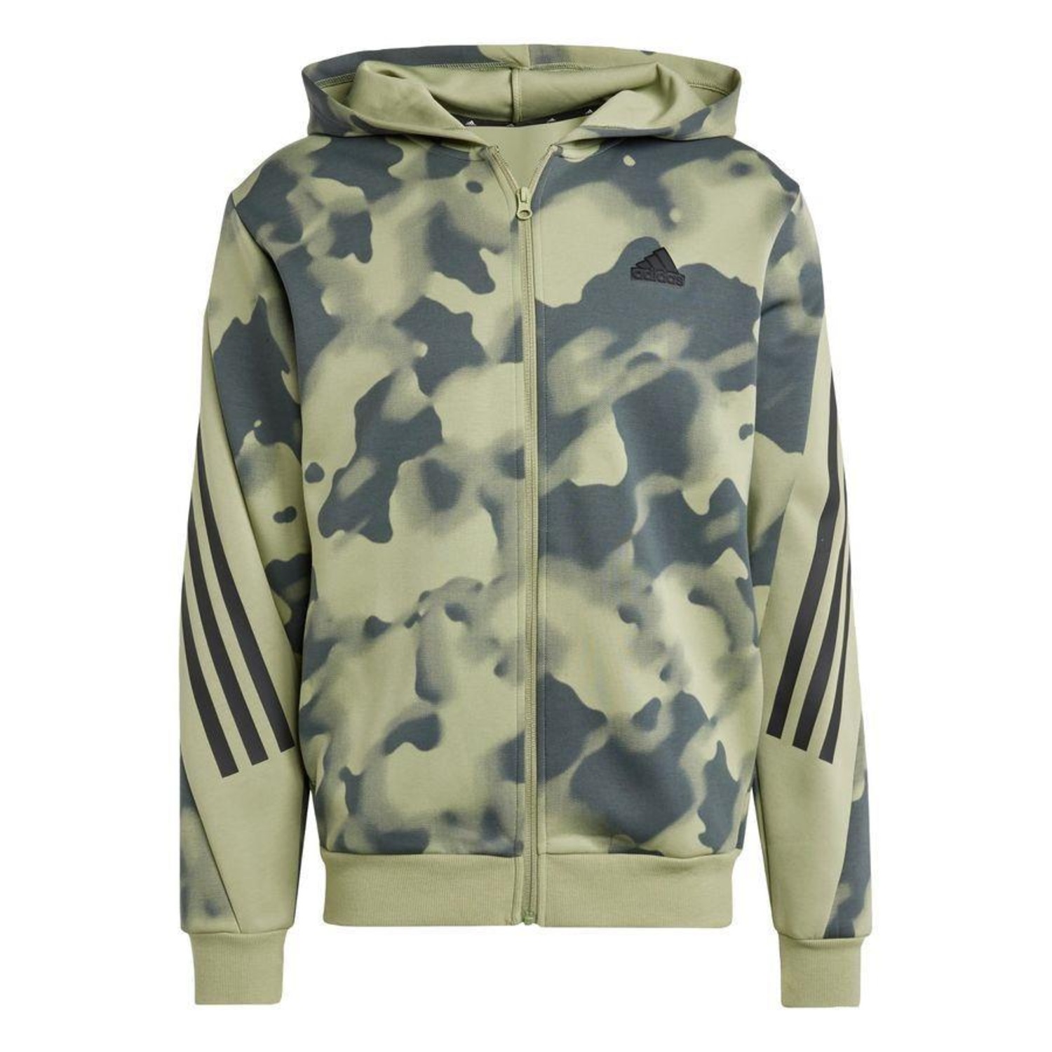 Jaqueta de Moletom com Capuz adidas Estampa Corrida Future Icons Três Listras - Masculina - Foto 1
