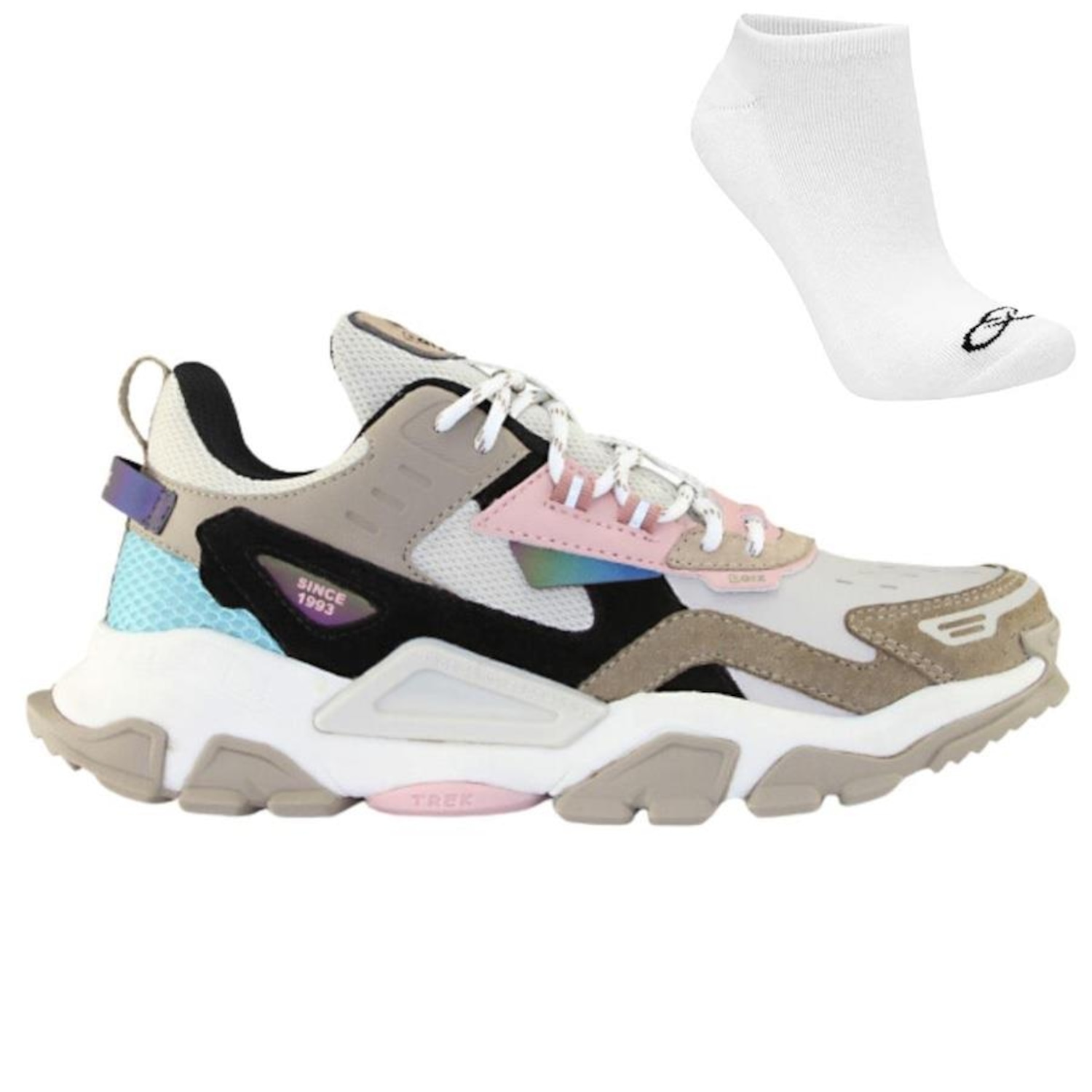 Kit Tênis Qix Trek Urban Hiking + Par de Meias - Feminino - Foto 1