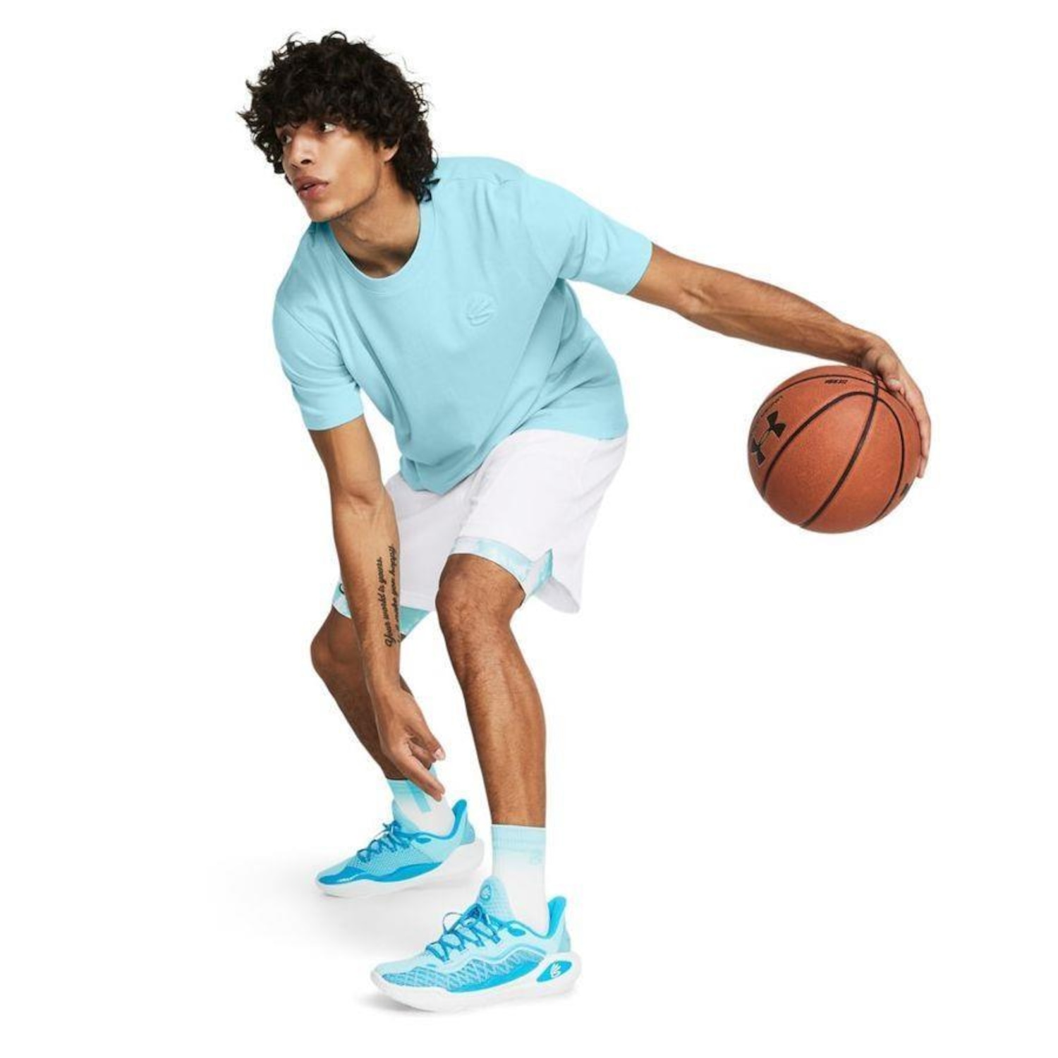 Camiseta Under Armour Curry Emboss Heavyweight - Masculina - Foto 4