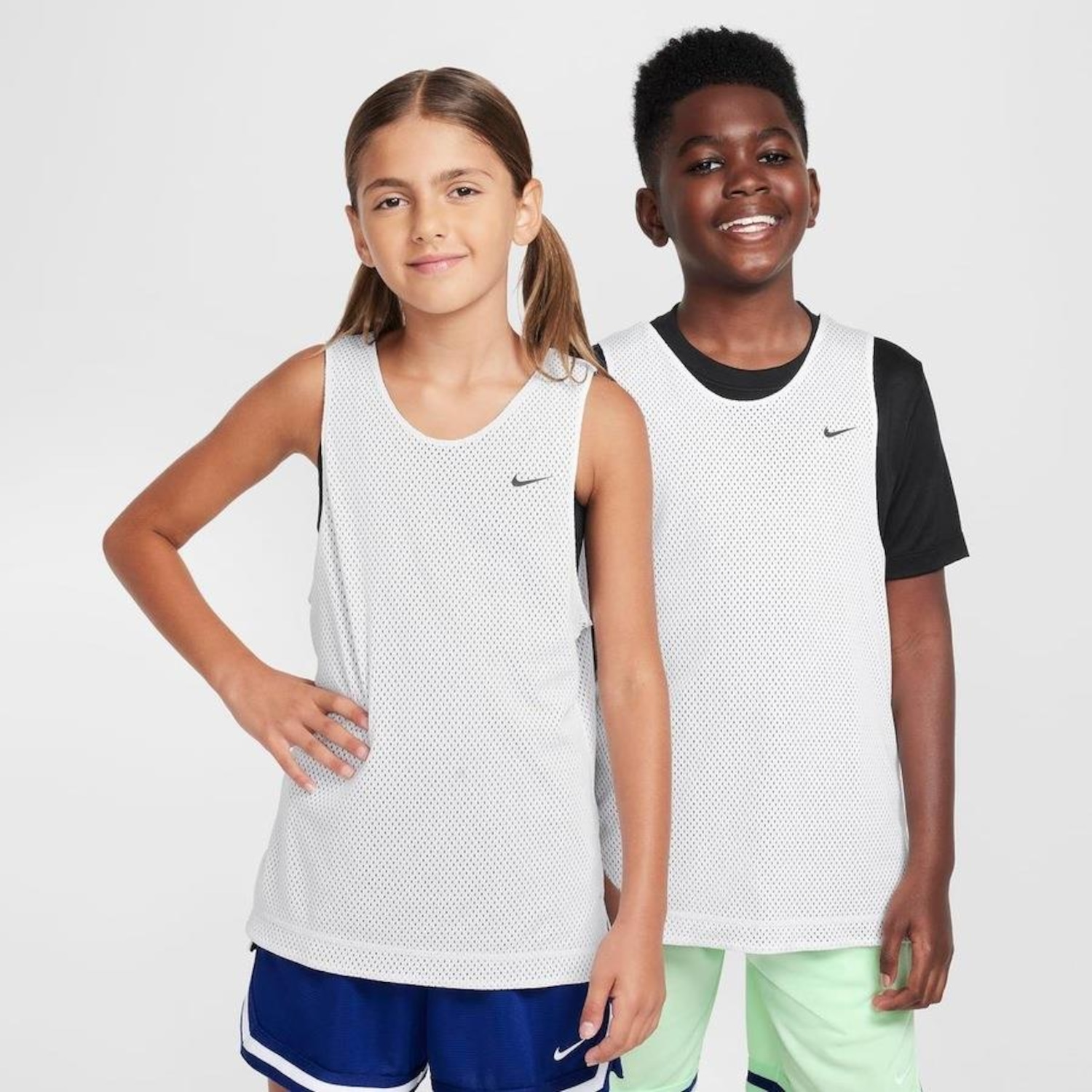 Camiseta Regata Nike Dri-Fit Dupla Face - Infantil - Foto 1