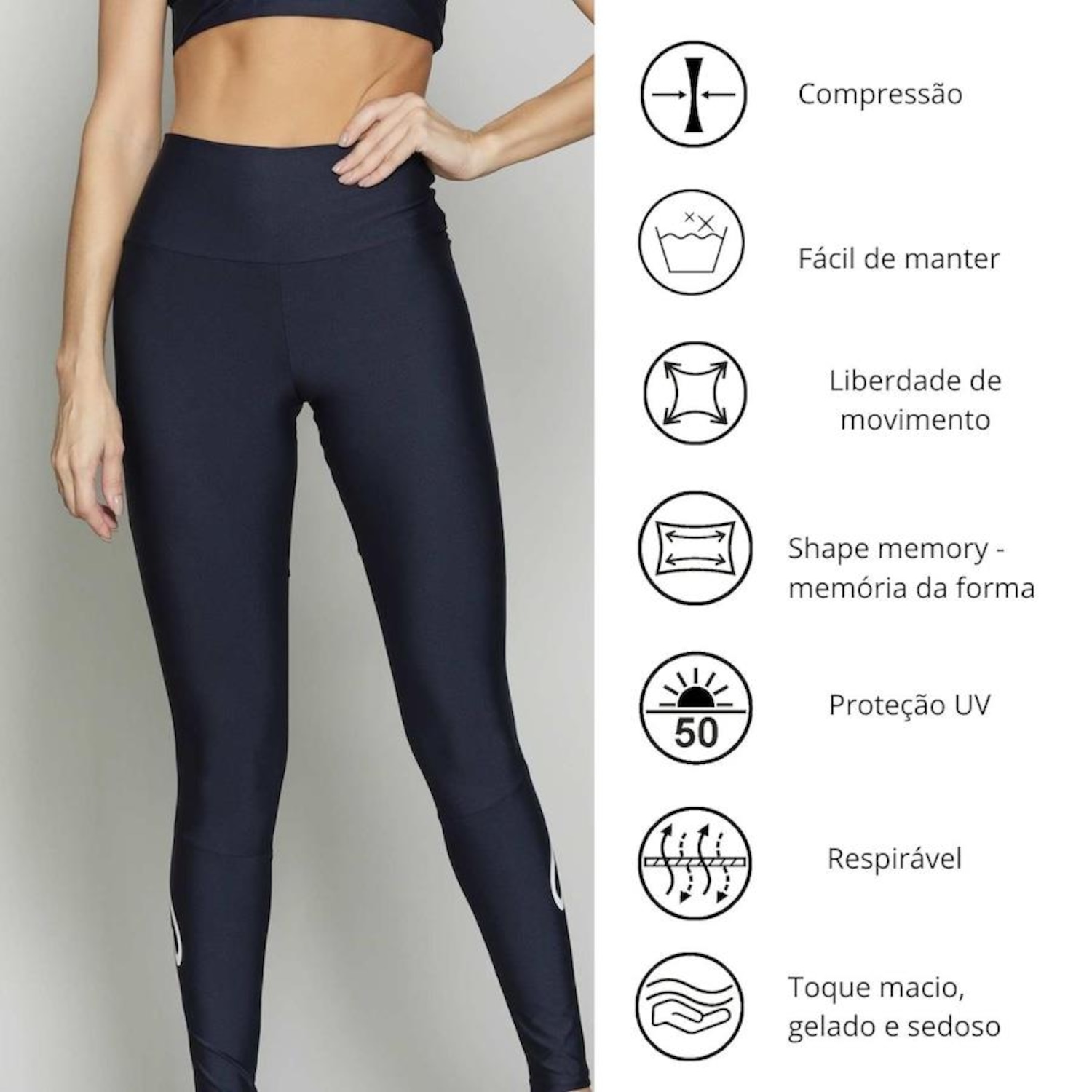 Calça Legging Run More Blocking com Bolso - Feminina - Foto 4