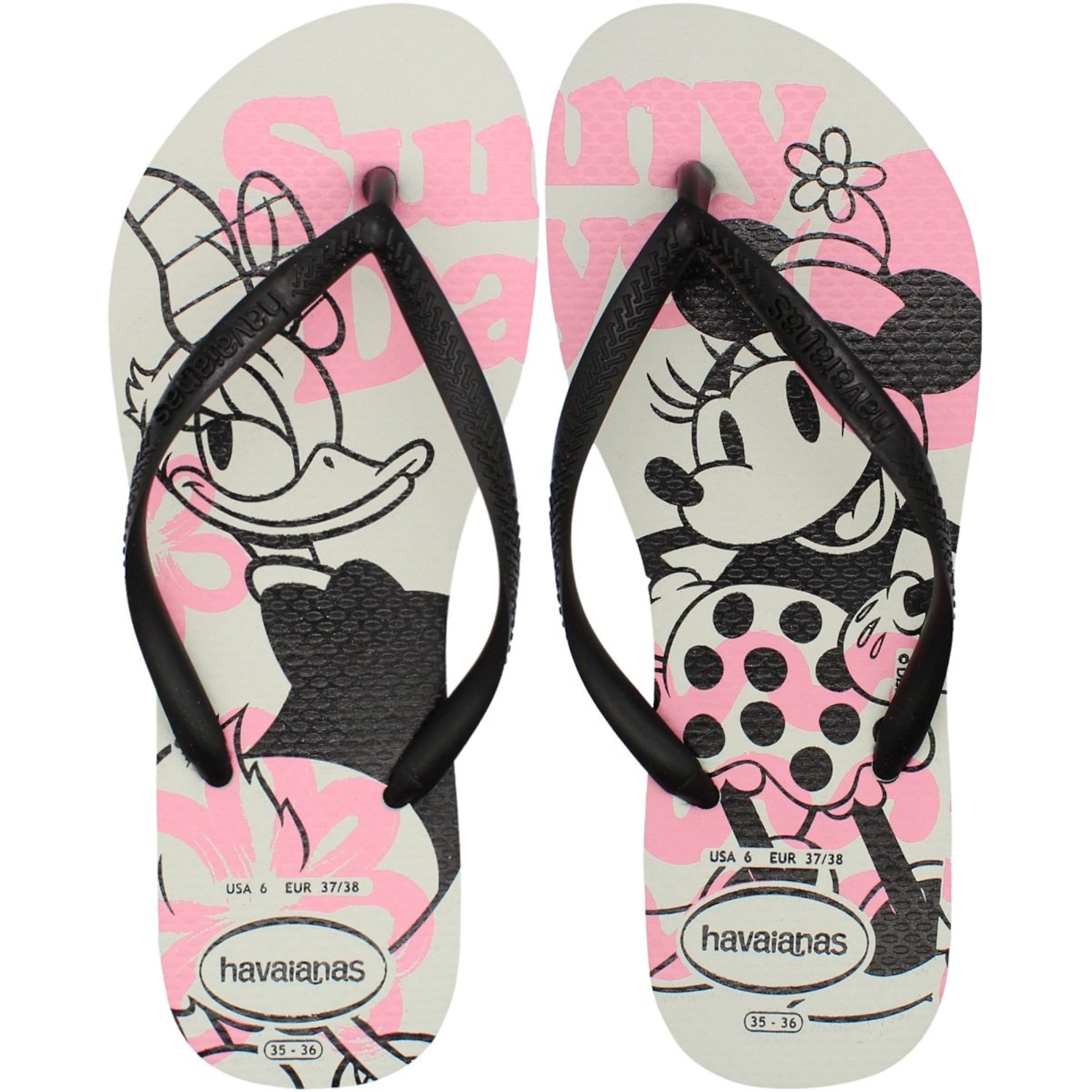 Chinelo de Dedo Havaianas Slim Disney Feminino - Foto 1