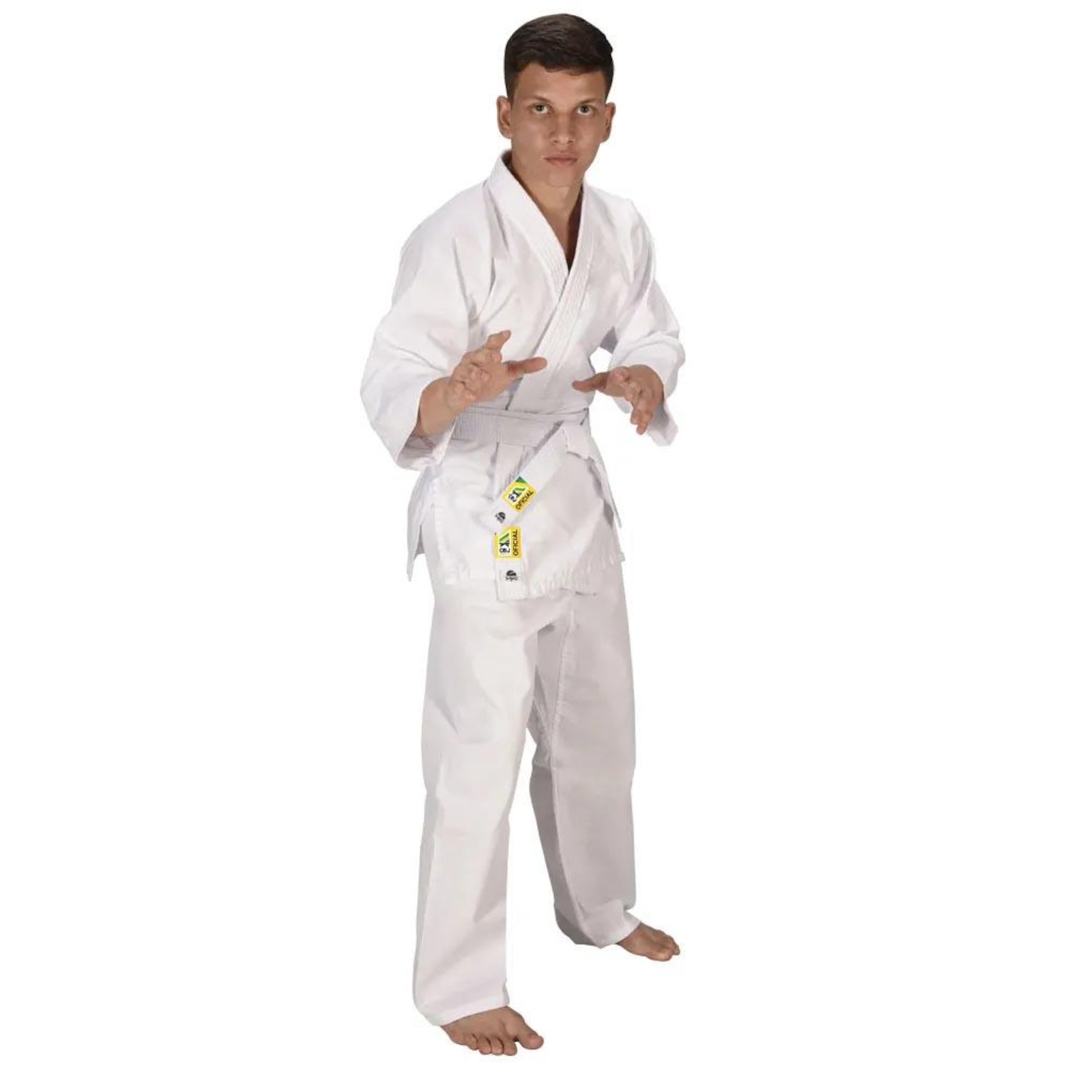 Kimono de Judo Mks Iniciante Cbj Oficial Michi + Faixa Branca - Adulto - Foto 1