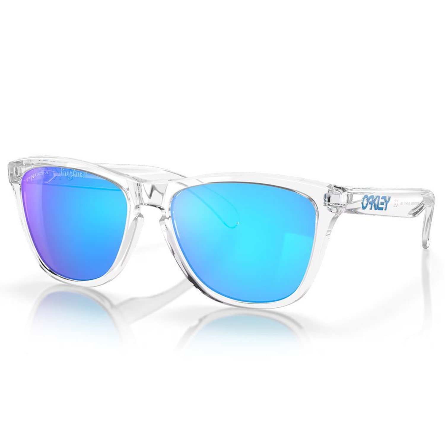 Óculos de Sol Oakley Frogskins Crystal Clear Prizm Sapphire - Foto 1
