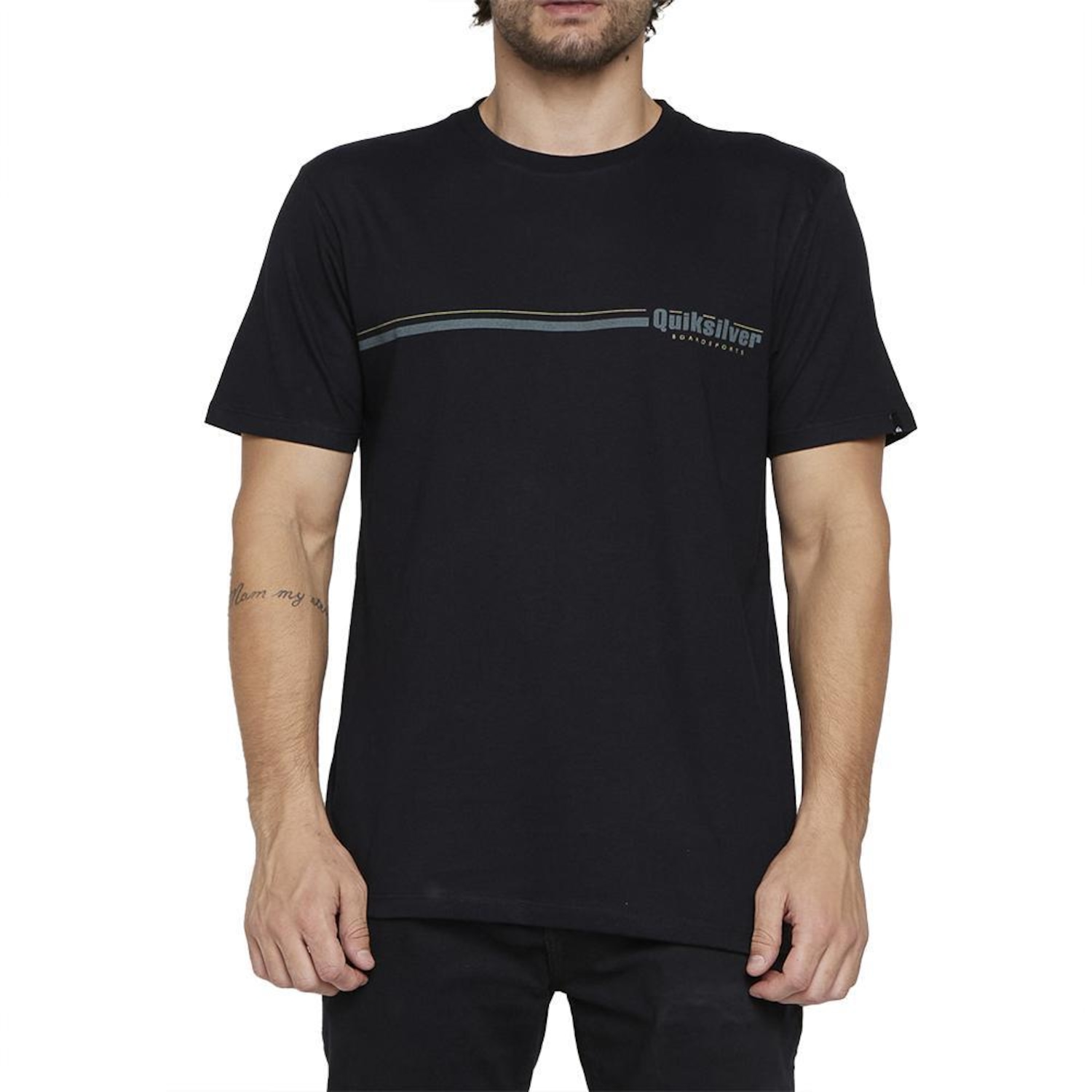 Camiseta Quiksilver Speed Stripe - Masculina - Foto 1