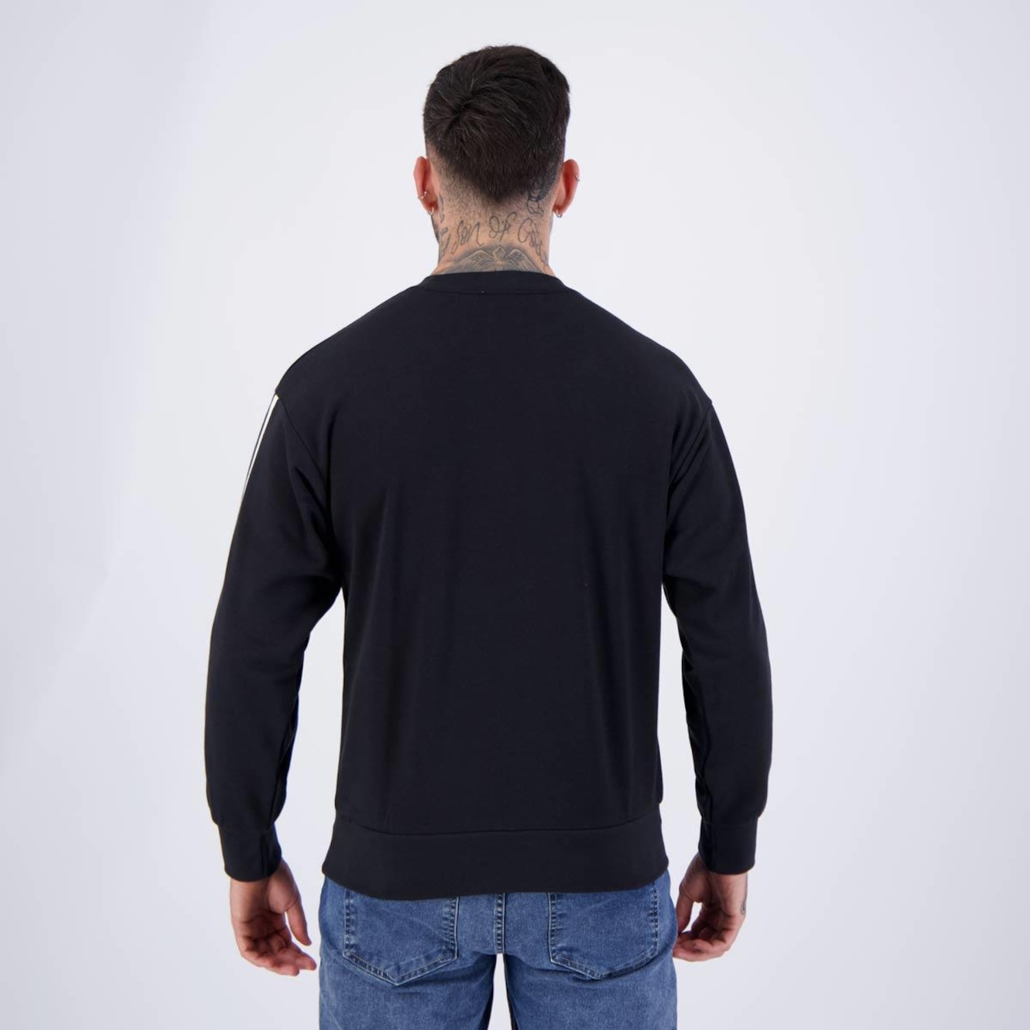 Blusão de Moletom Adidas 3S - Masculino - Foto 4