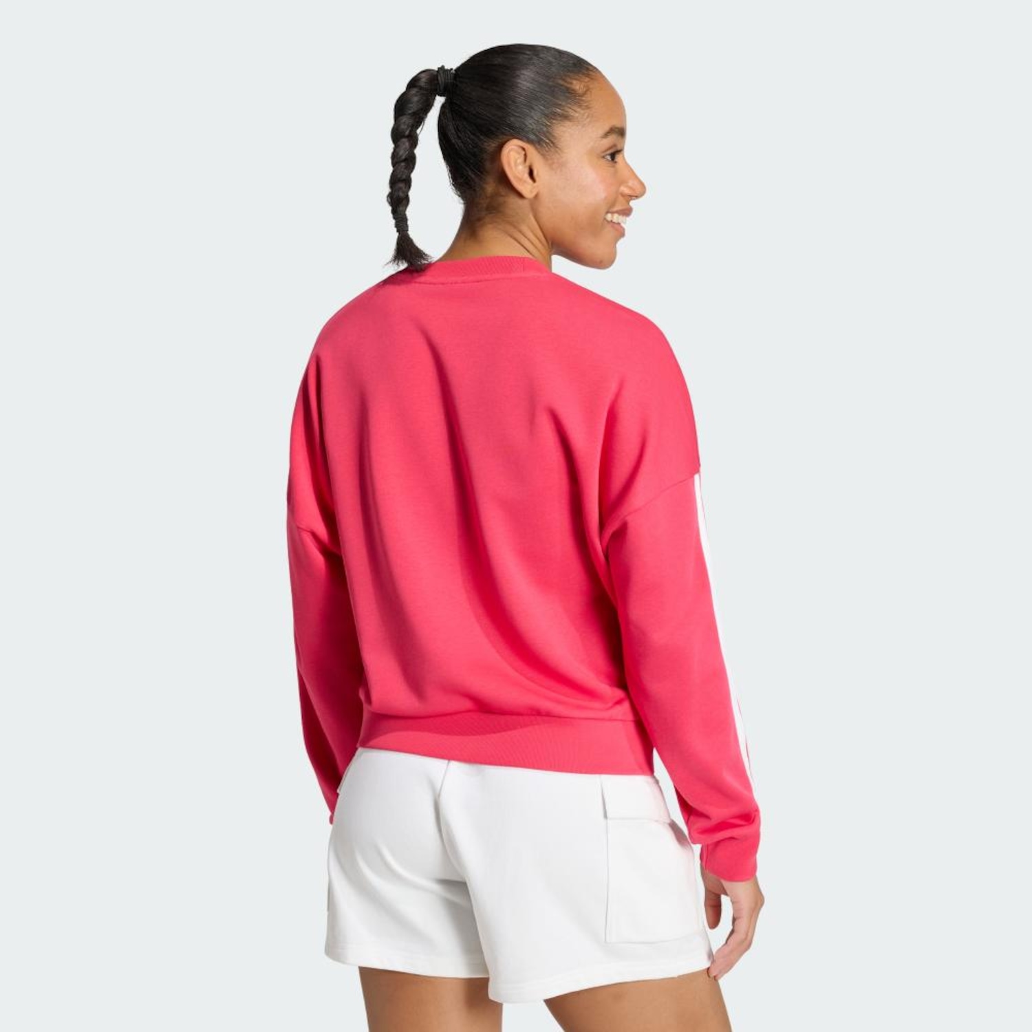 Blusão adidas Essentials Três Listras - Feminina - Foto 3
