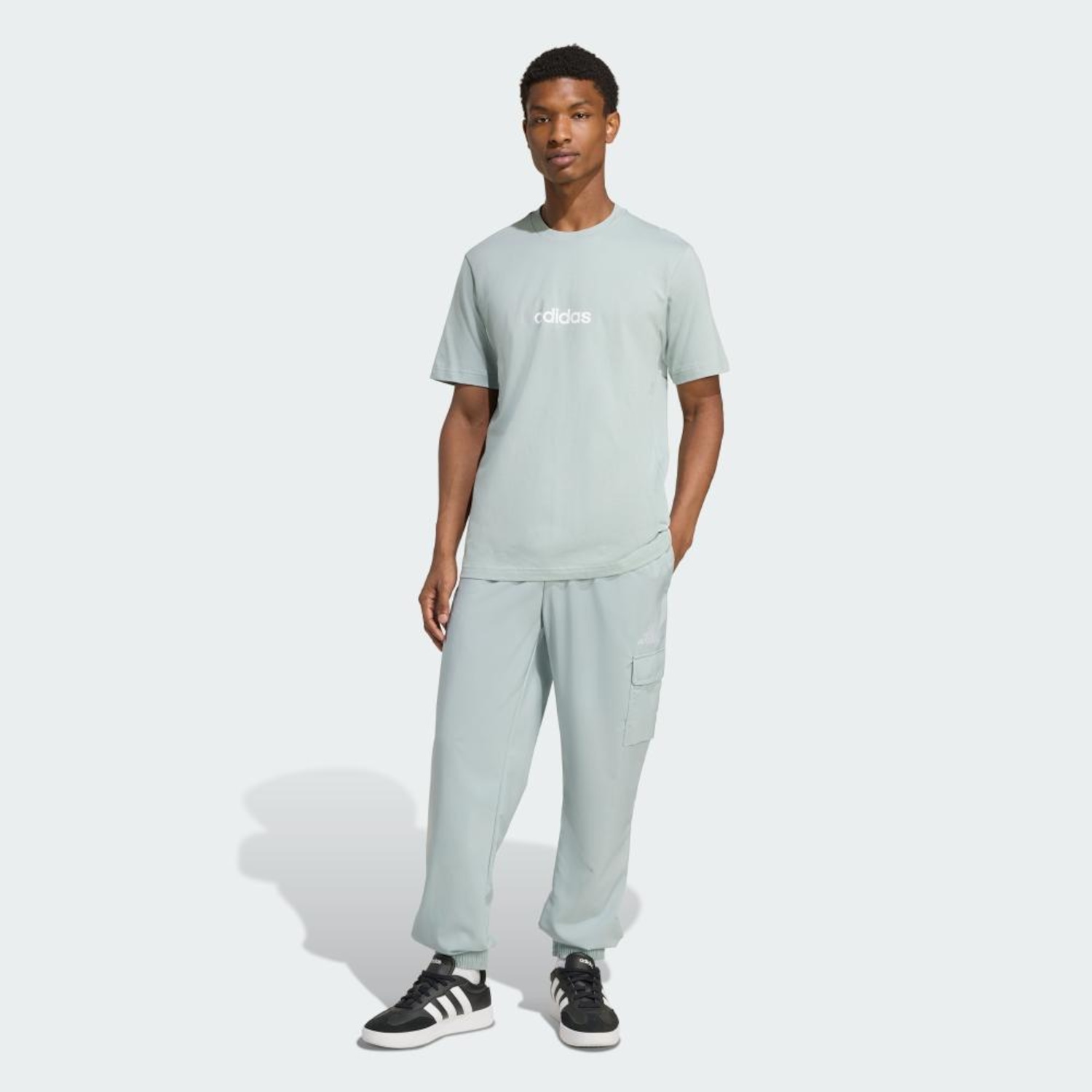 Camiseta adidas Essentials Linear Single Jersey - Masculina - Foto 4