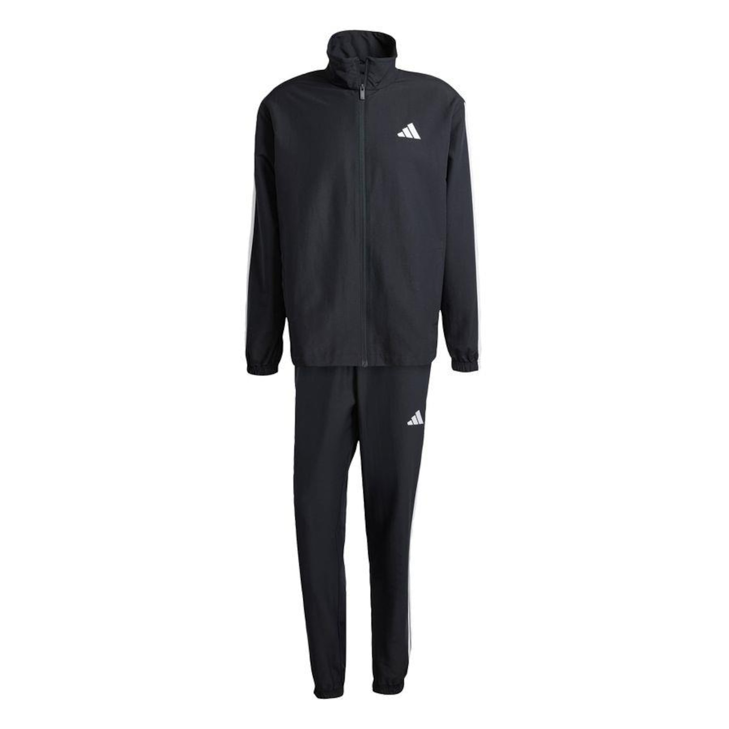 Agasalho adidas Malha Sportswear Basic Três Listras - Masculino - Foto 1