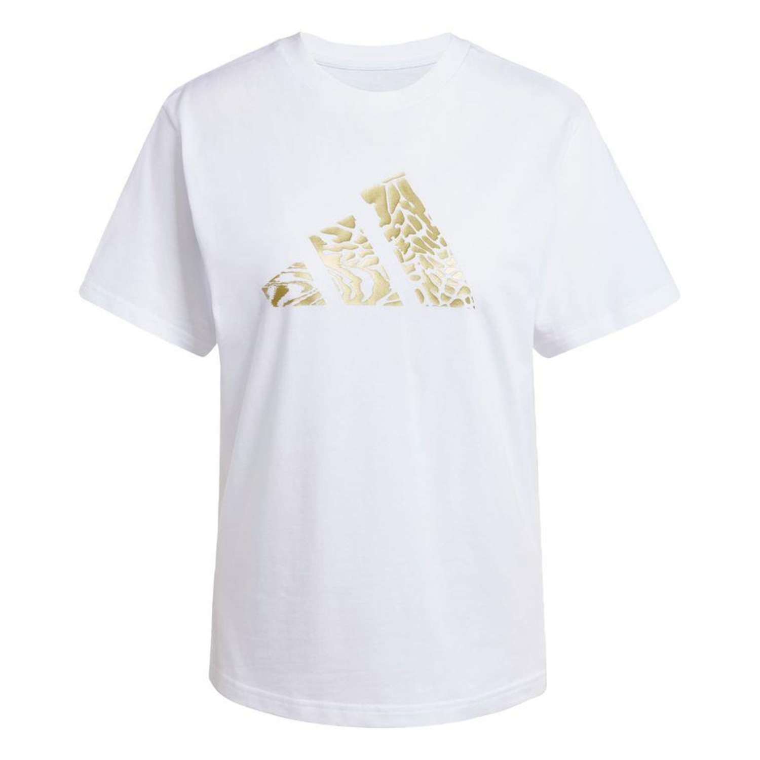 Camiseta Estampada Tech Metallic adidas - Feminina - Foto 1