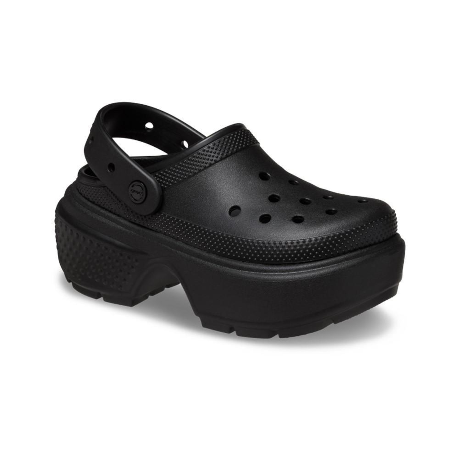 Sandália Crocs Stomp Clog Black - Unissex - Foto 2