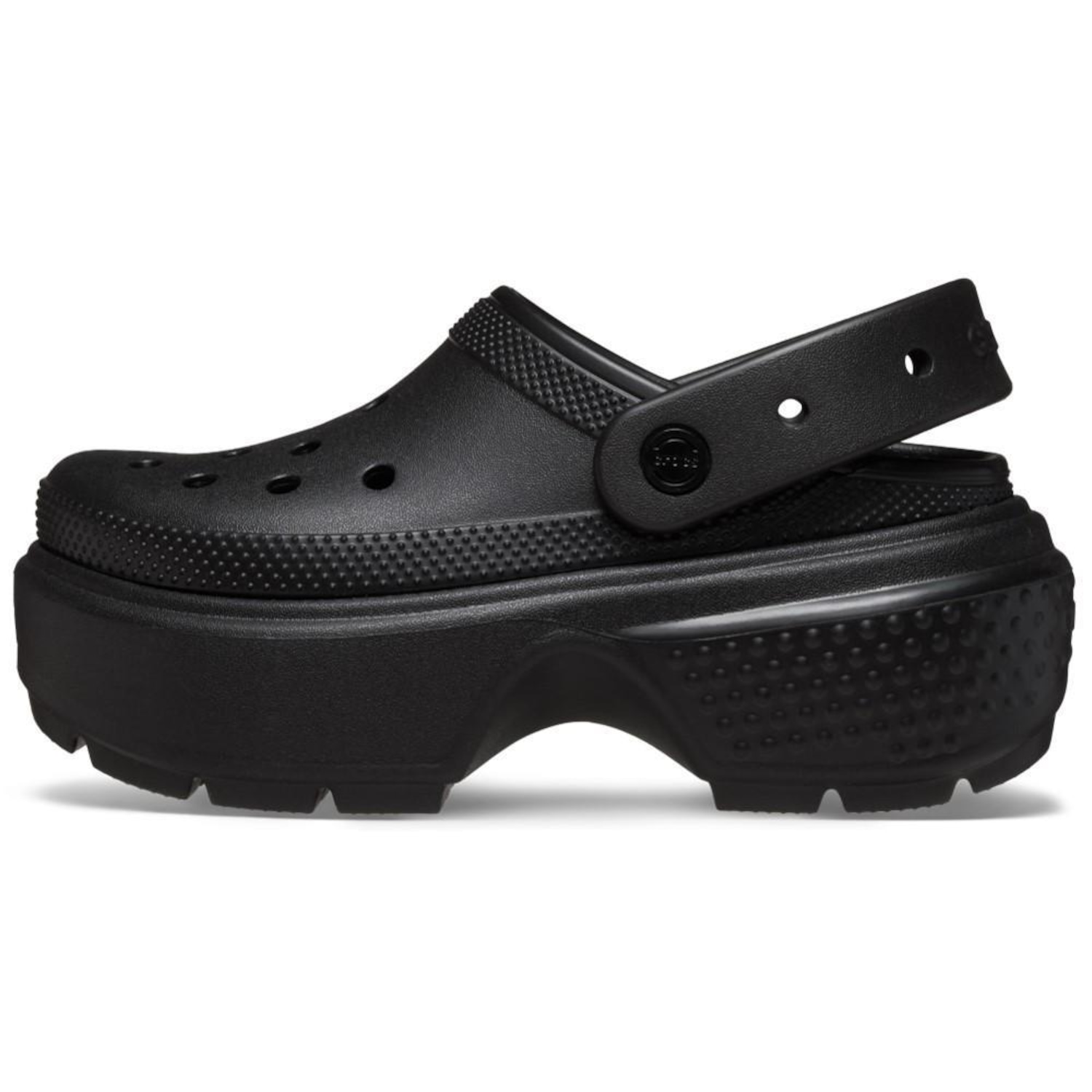 Sandália Crocs Stomp Clog Black - Unissex - Foto 3