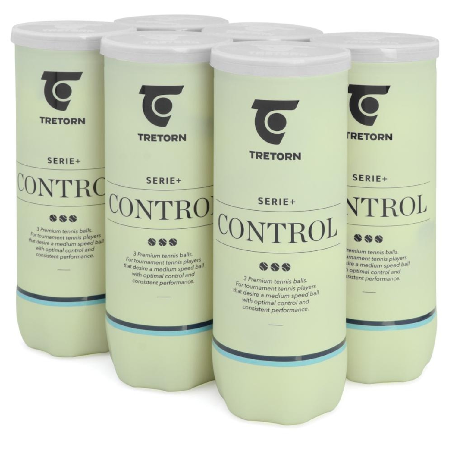 Bola de Tênis Tretorn Serie+ Control Pack com 6 tubos - Foto 1