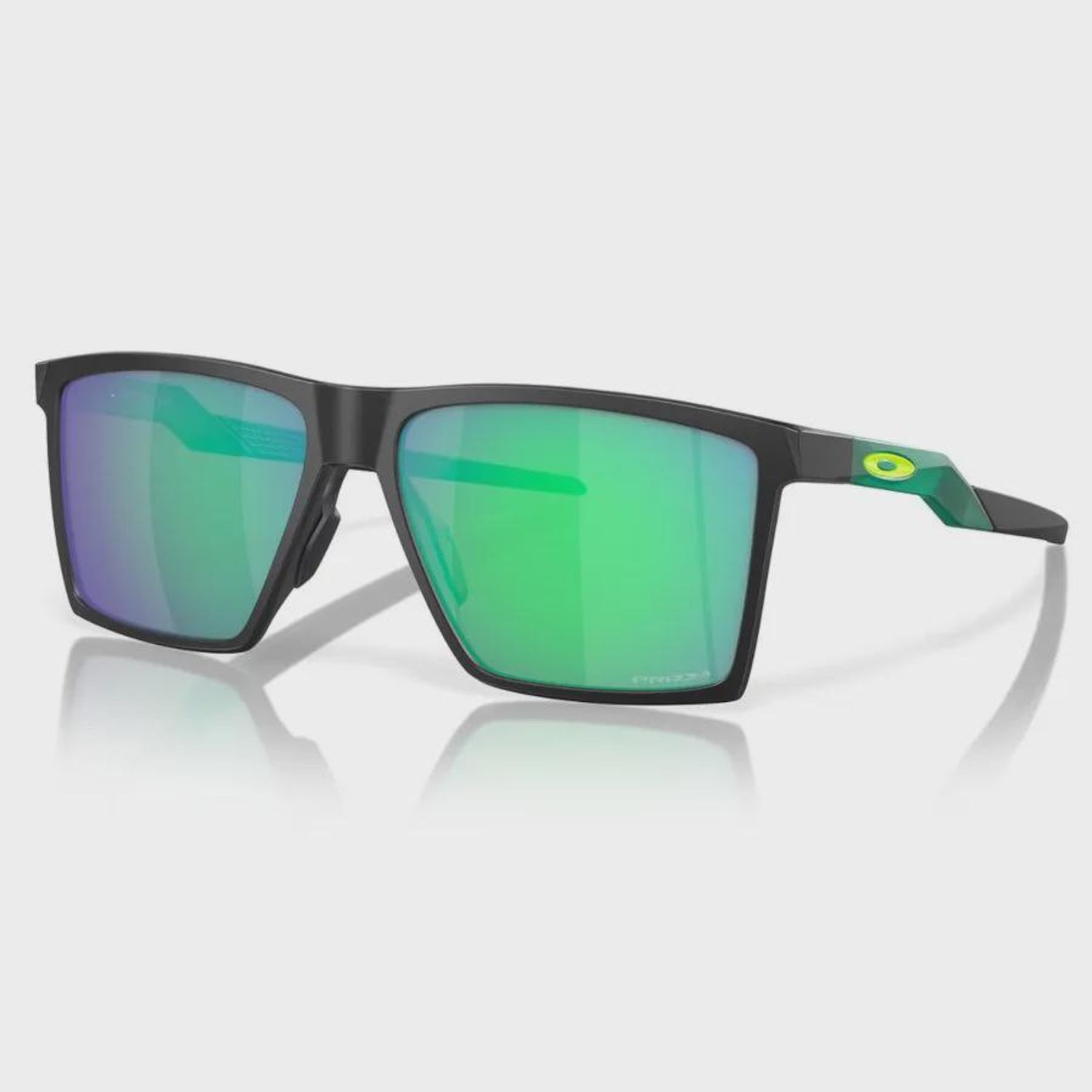 Óculos de Sol Unissex Oakley Futurity Sun Satin Black Prizm Jade - Foto 1